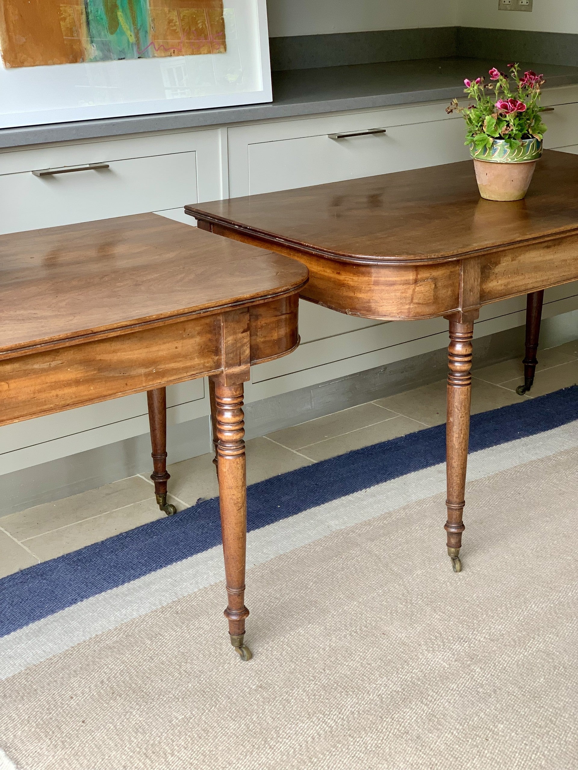 Stunning Pair of 'D' End Tables