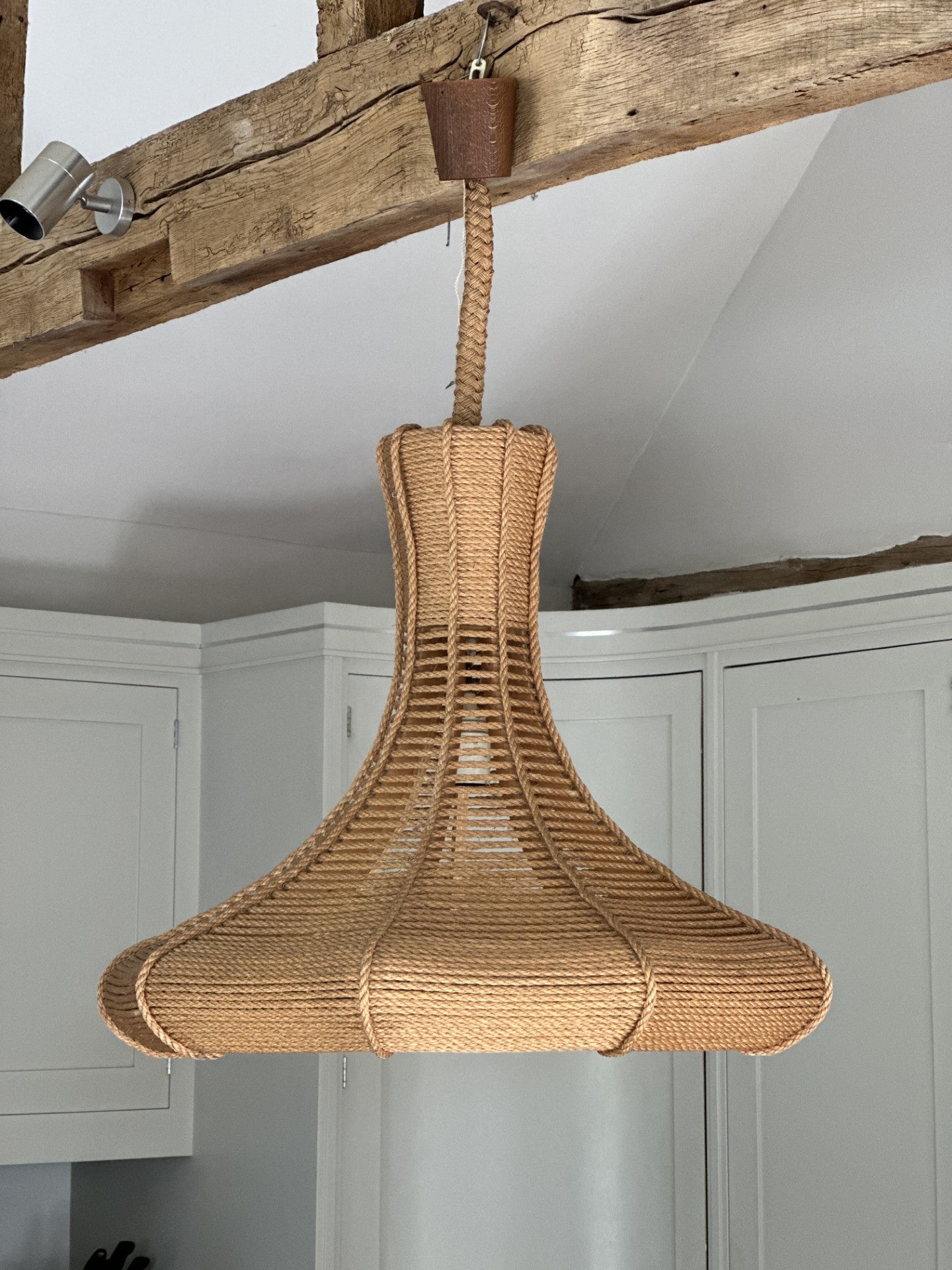 Extra Large Danish Nonagon Rope Pendant Light