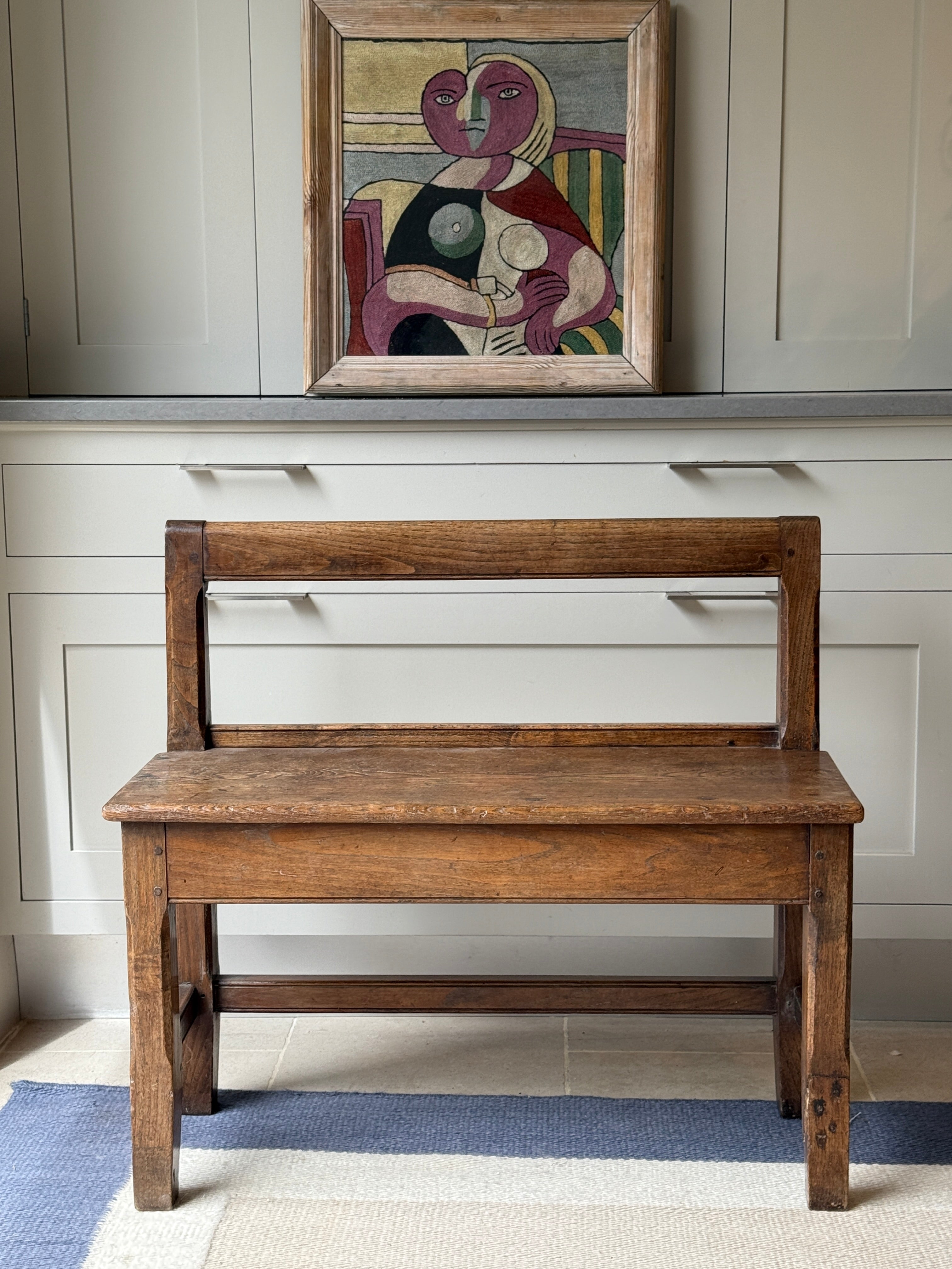 Small Antique Oak Bench