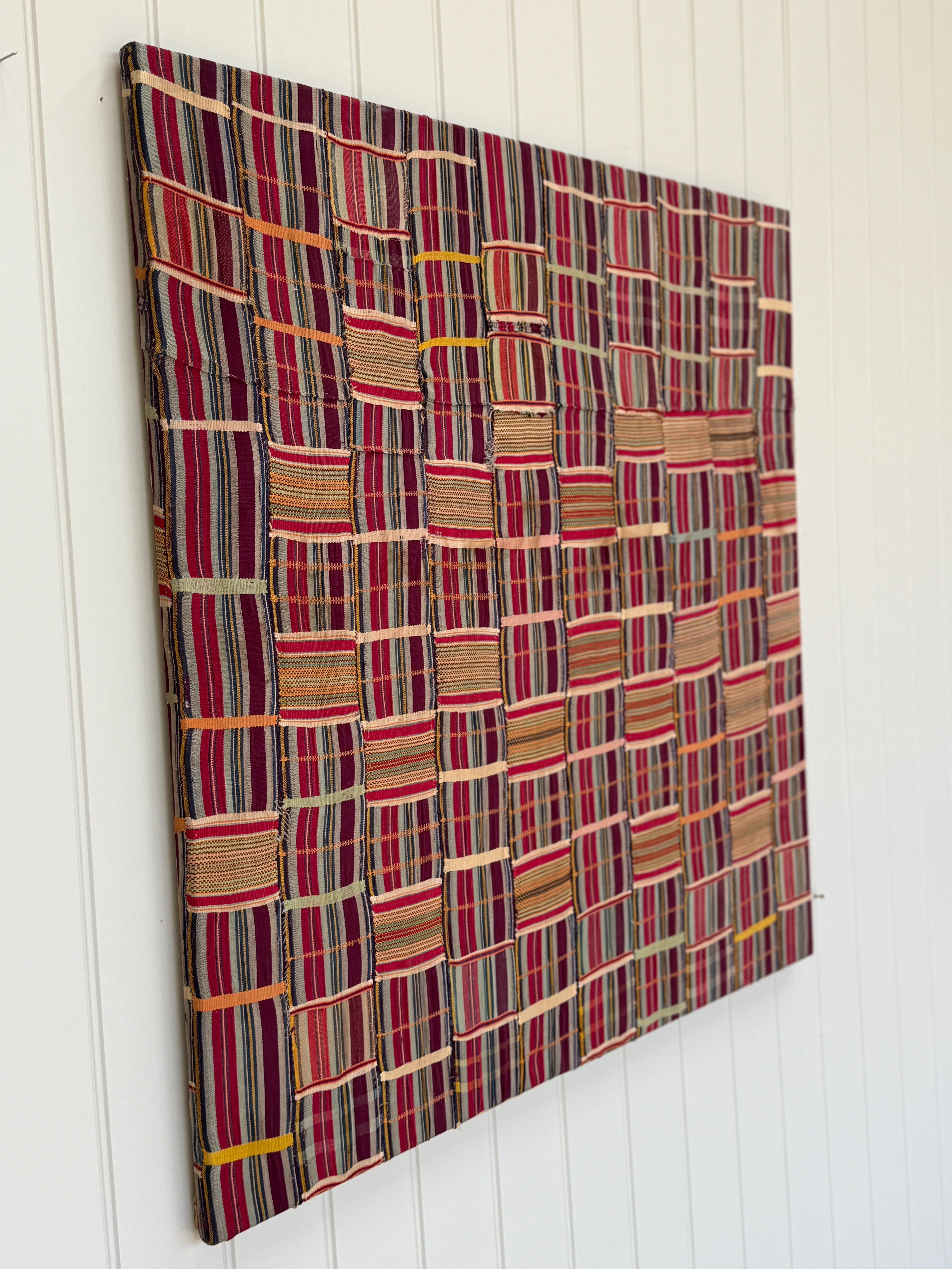 Ewe Kente Cloth, Ghana / Togo, Mid-20th Century -Mounted