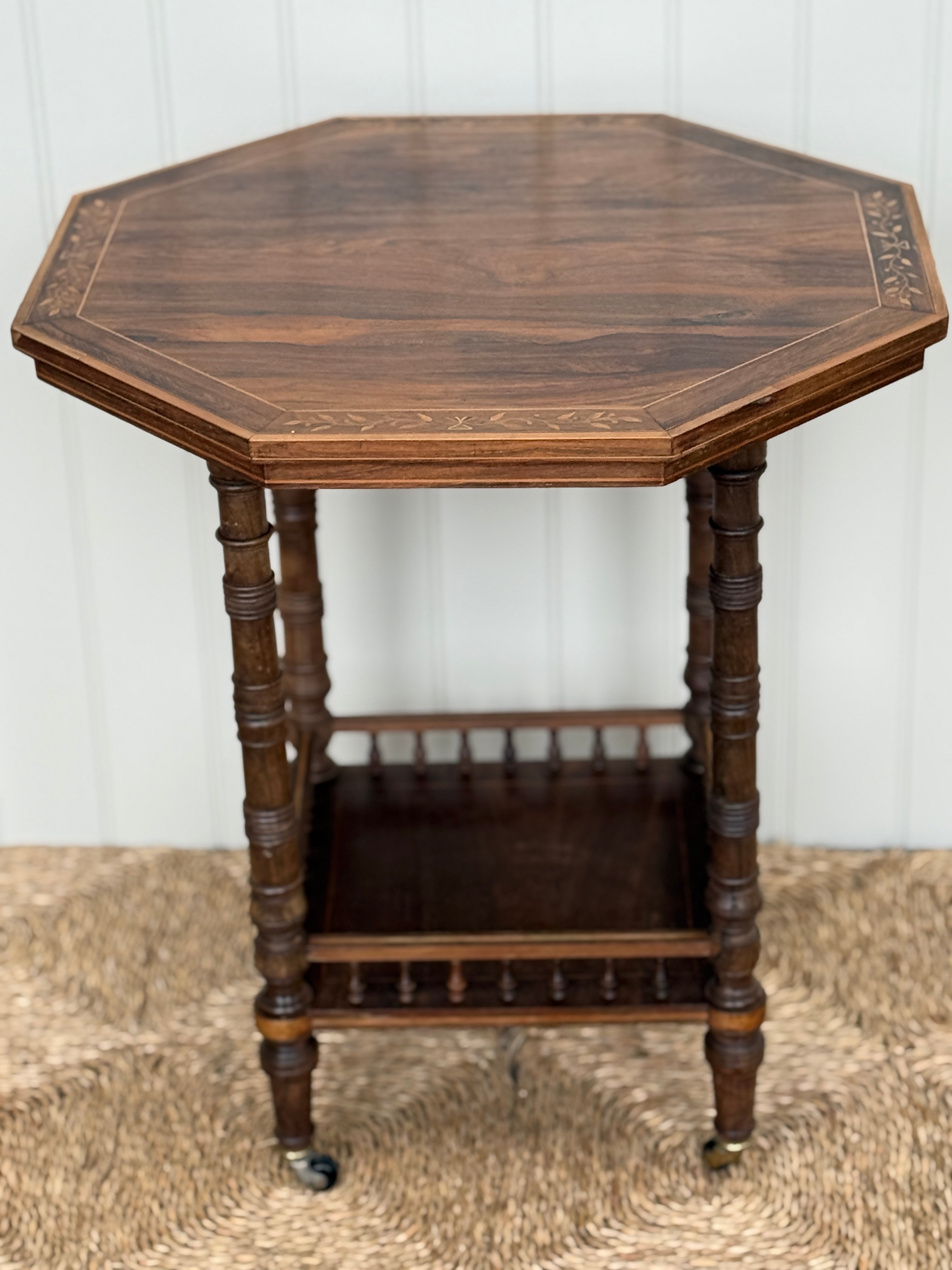 Aesthetic Movement Table with Marquetry Detail