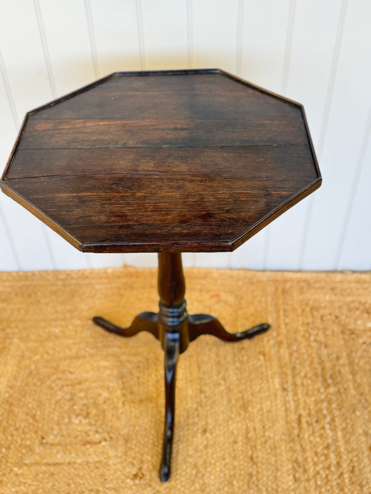 Georgian Oak Octagonal Tripod Table