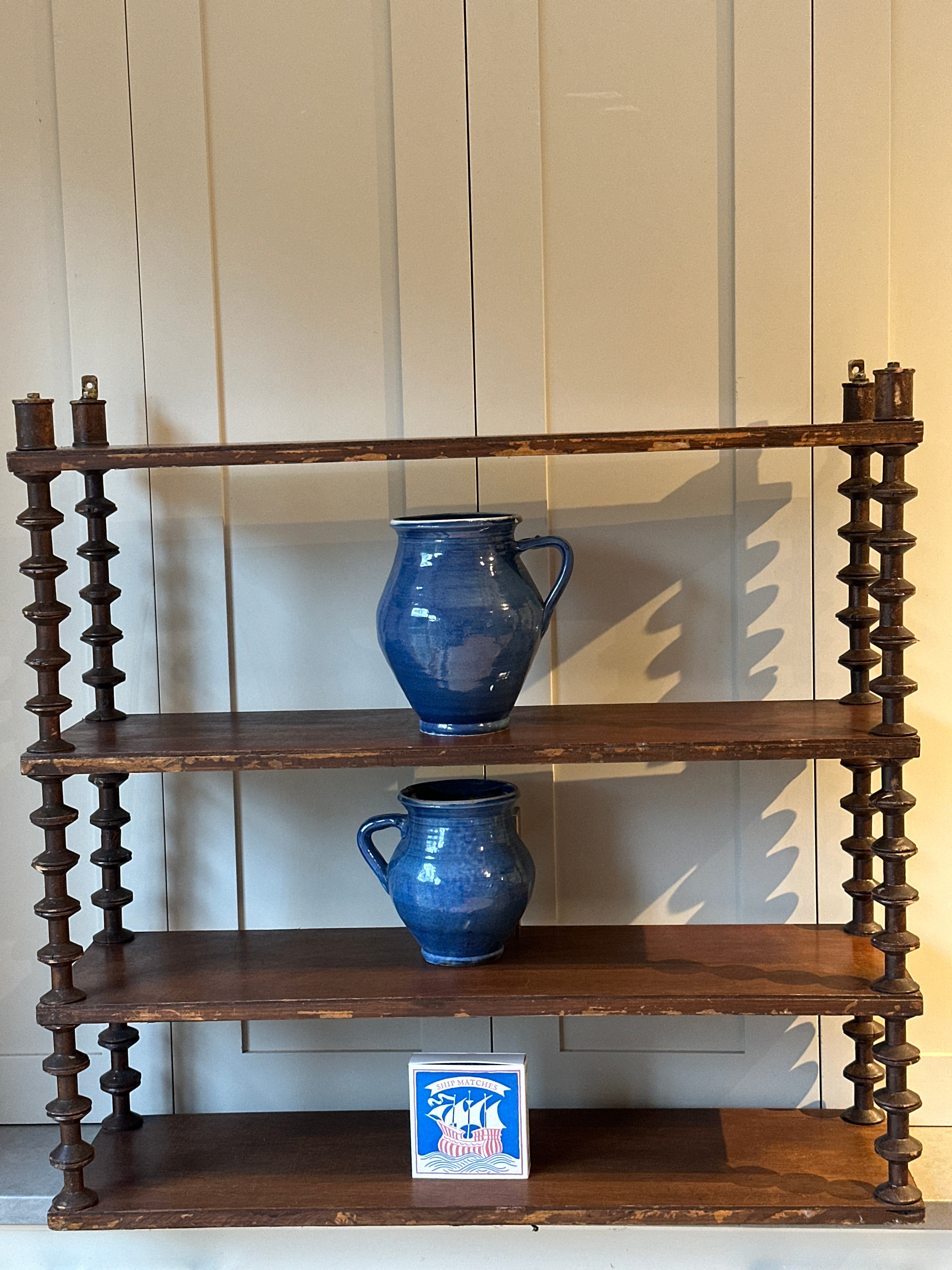 Large Pine Cotton Reel Wall Shelves