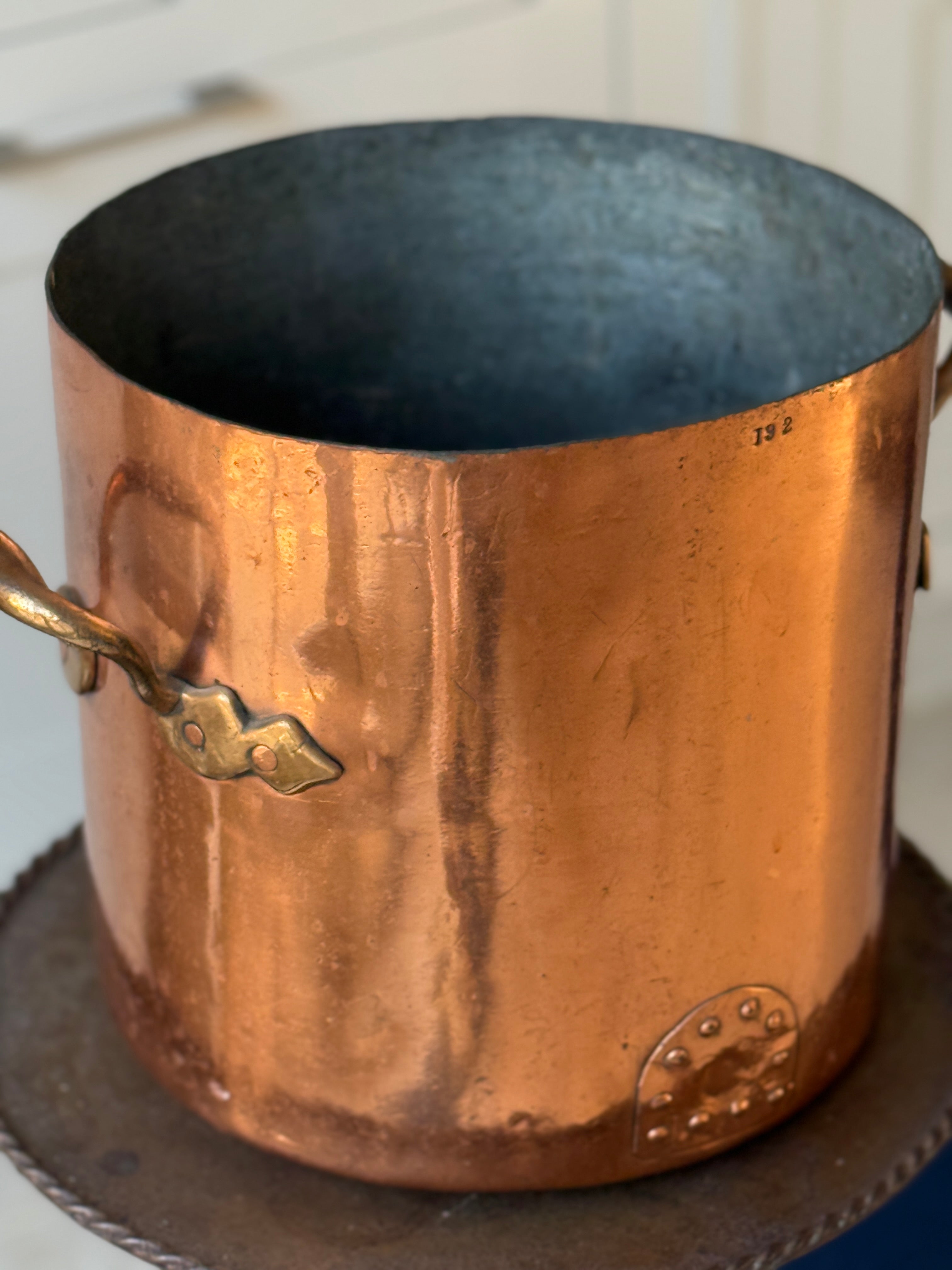 Large French Copper Consommé Pot