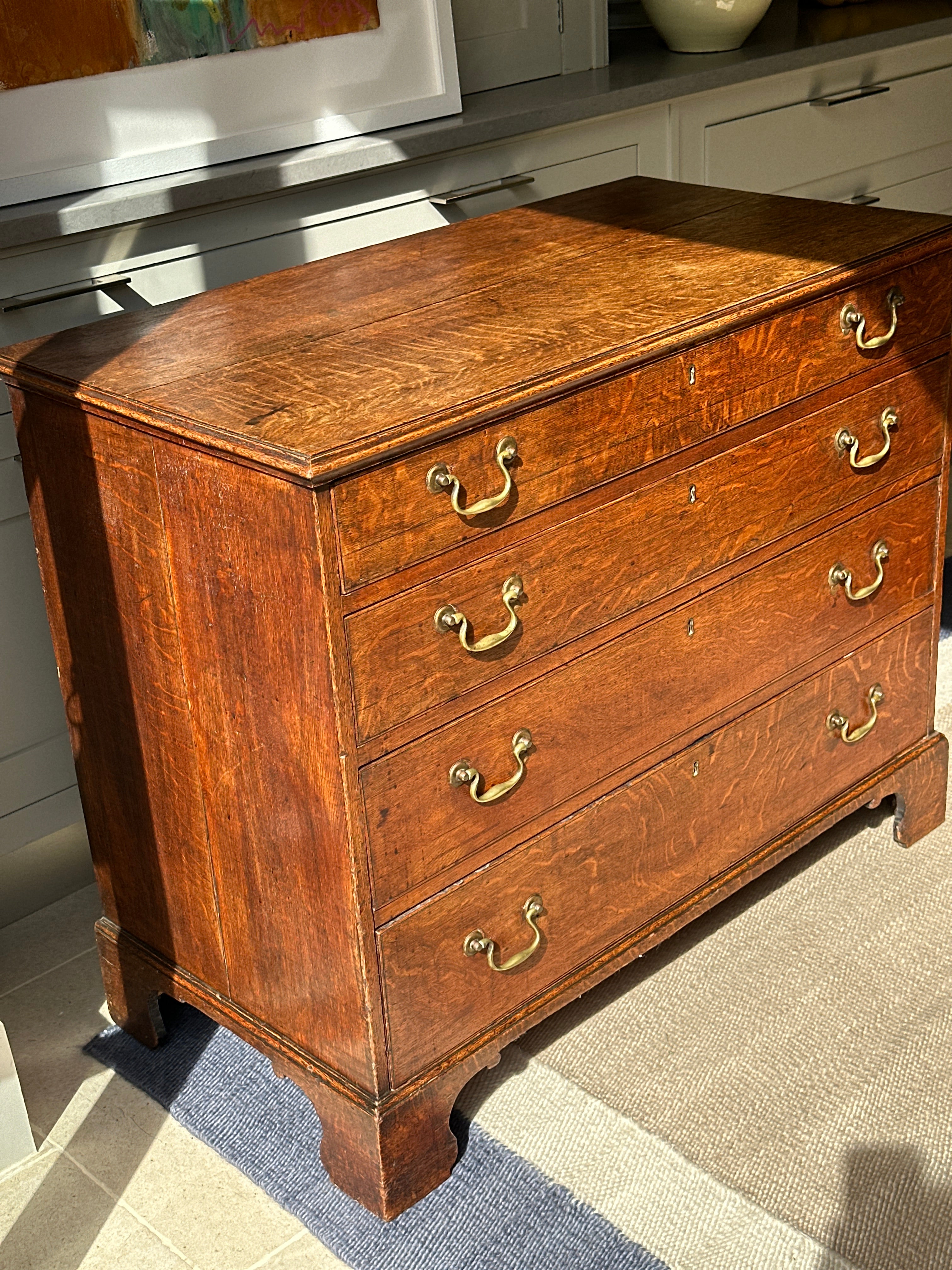 Small Georgian Oak Chest of Drawers