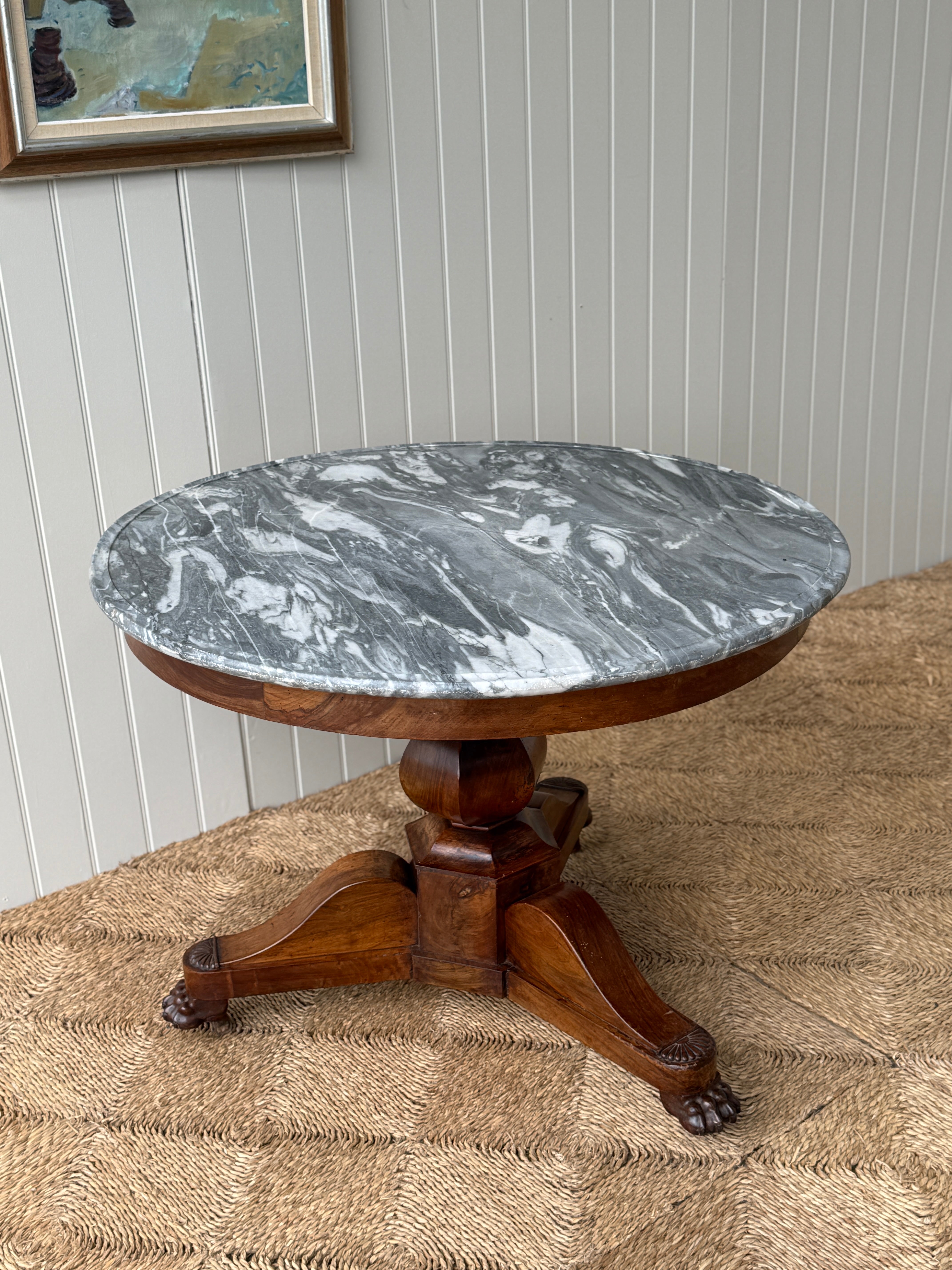 French Marble Topped Gueridon