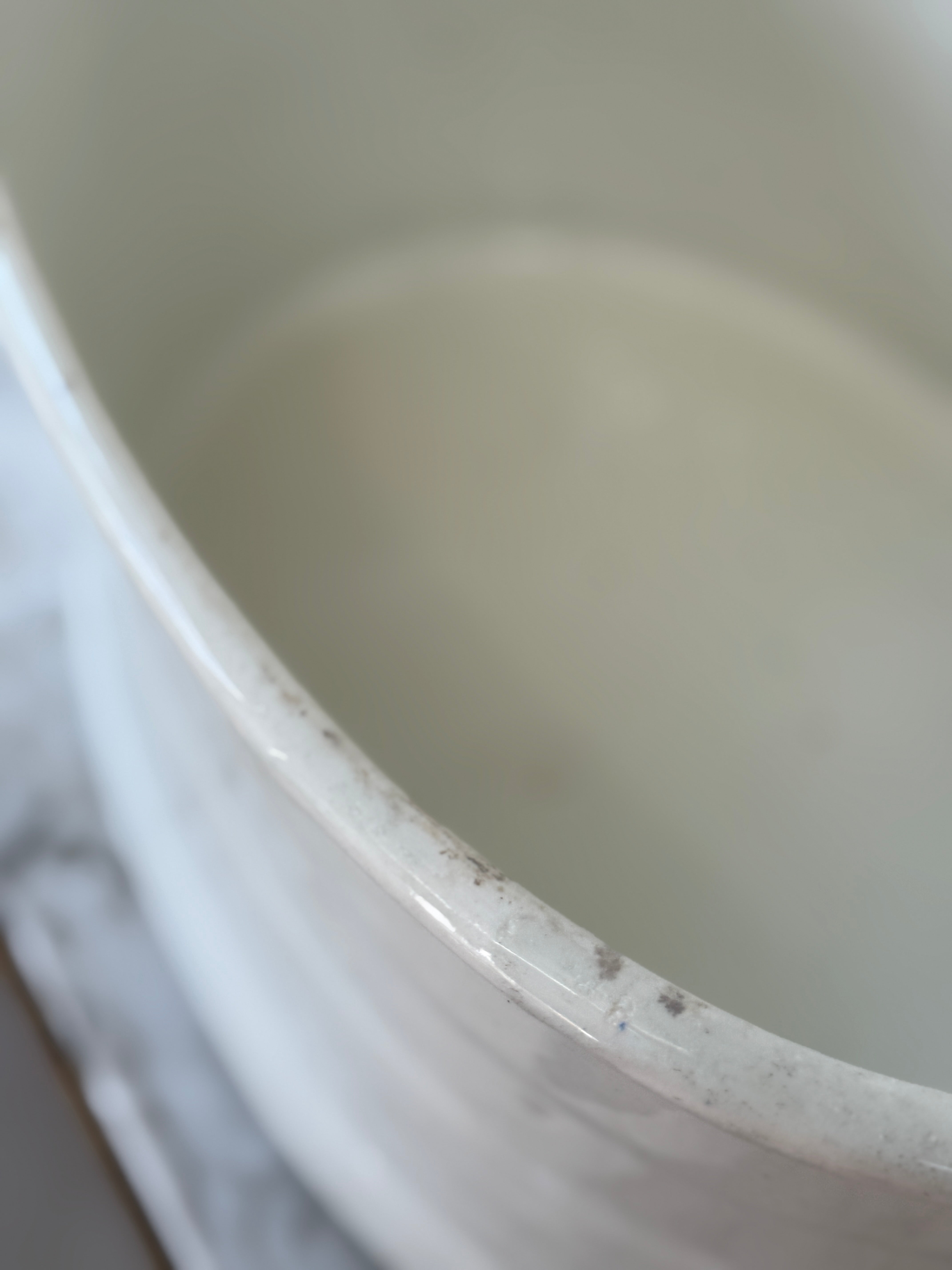 Medium Wedgwood White Banded Foot bath Planter