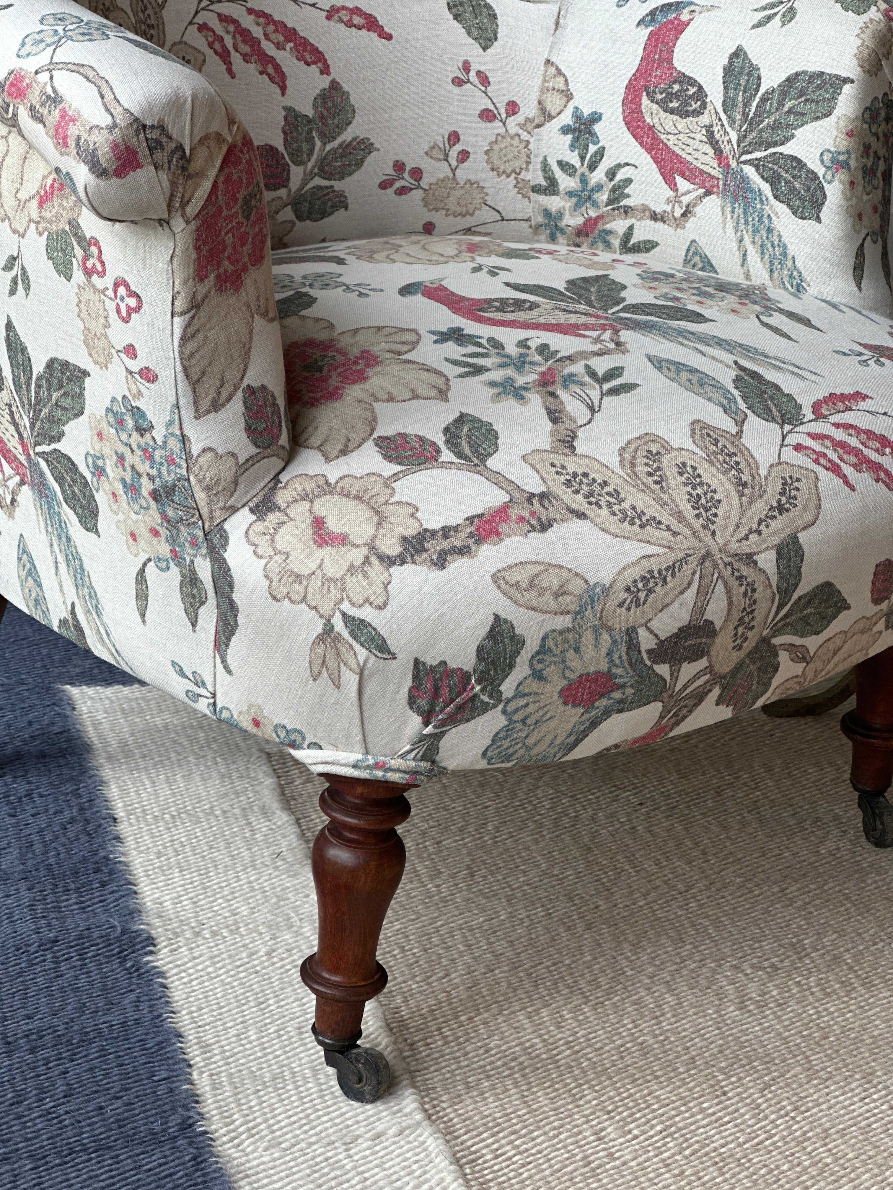 Single French Tub Chair in Inchrya Linen