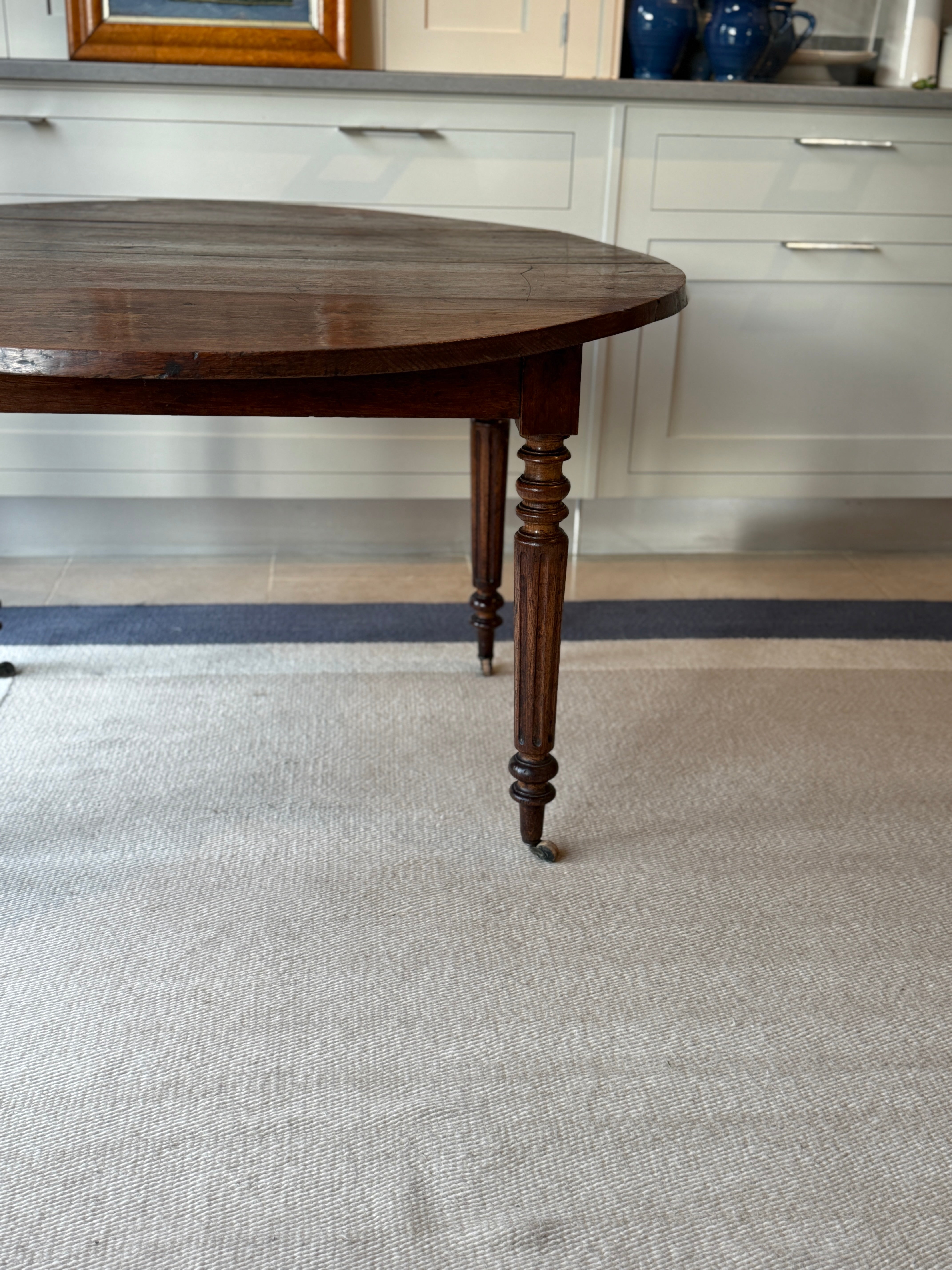 Large Walnut Drop Leaf Table - Circa 1840