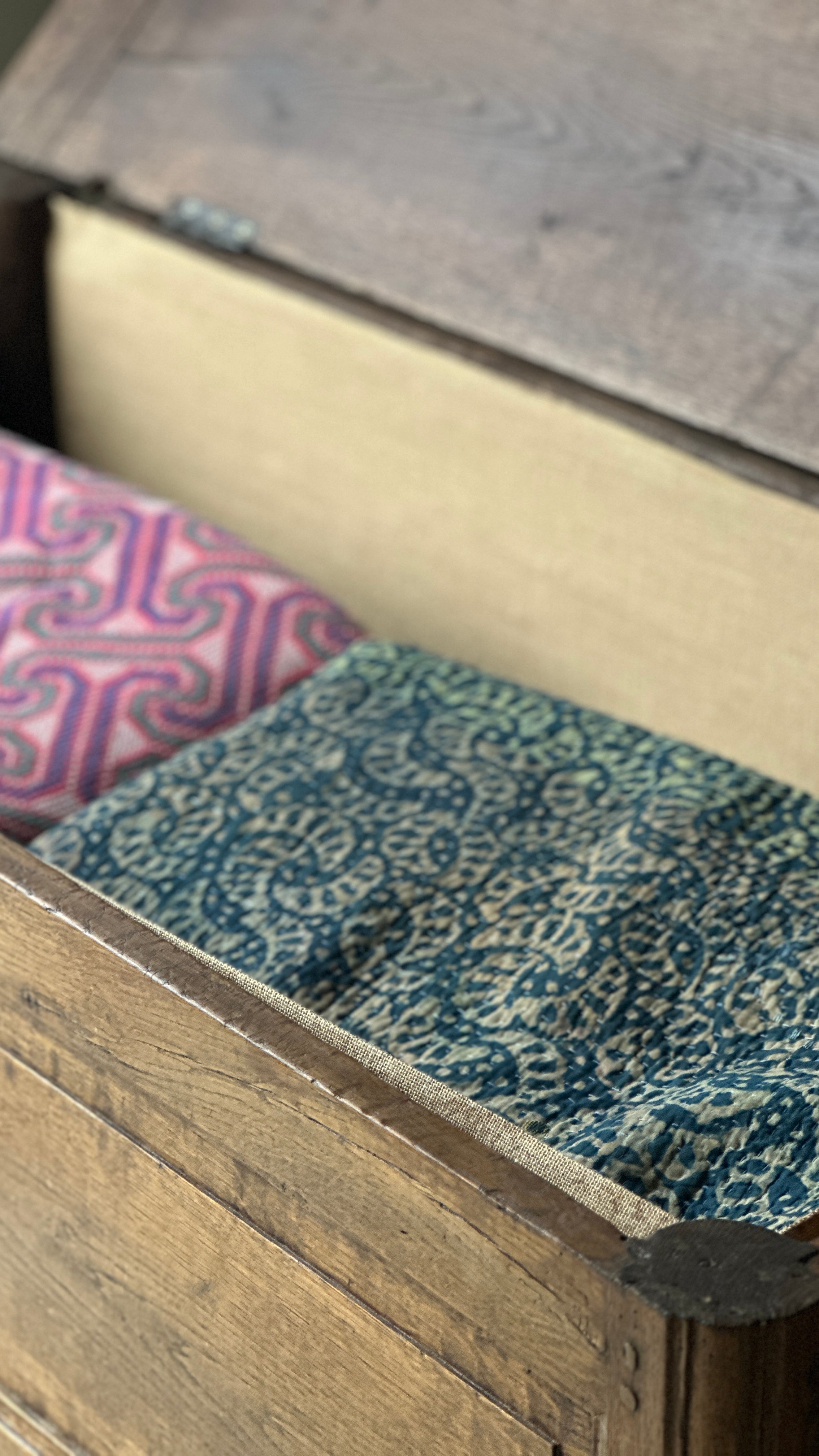 Lovely Antique Honeyed Oak Coffer