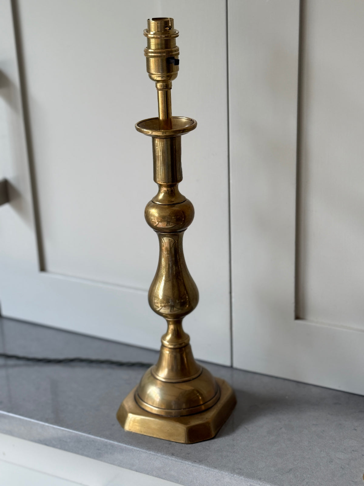 Pair of Tall Brass Table Lamps