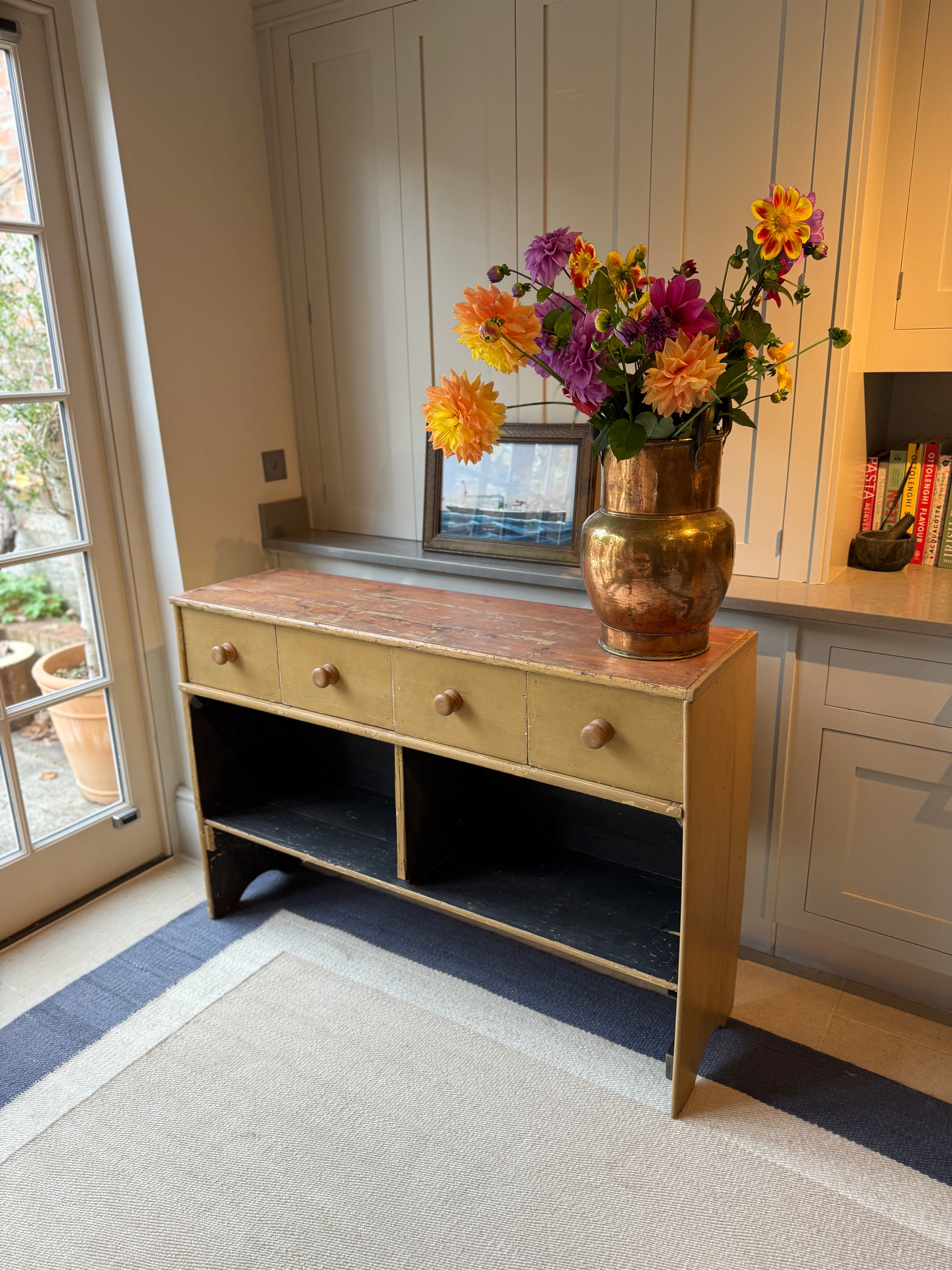 Mustard Yellow Welsh Haberdashery Dresser