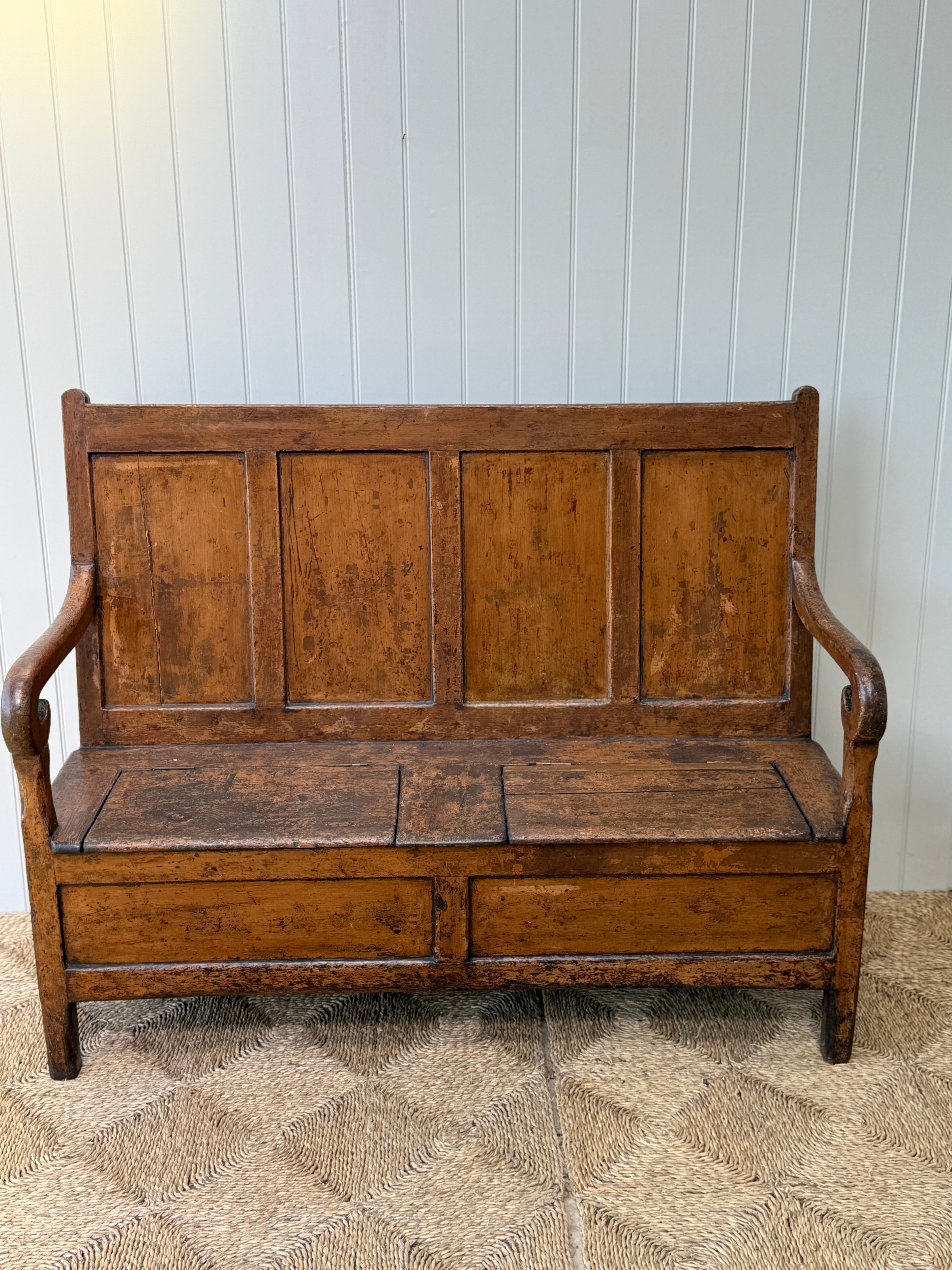 Early 19th Century Irish Painted Settle