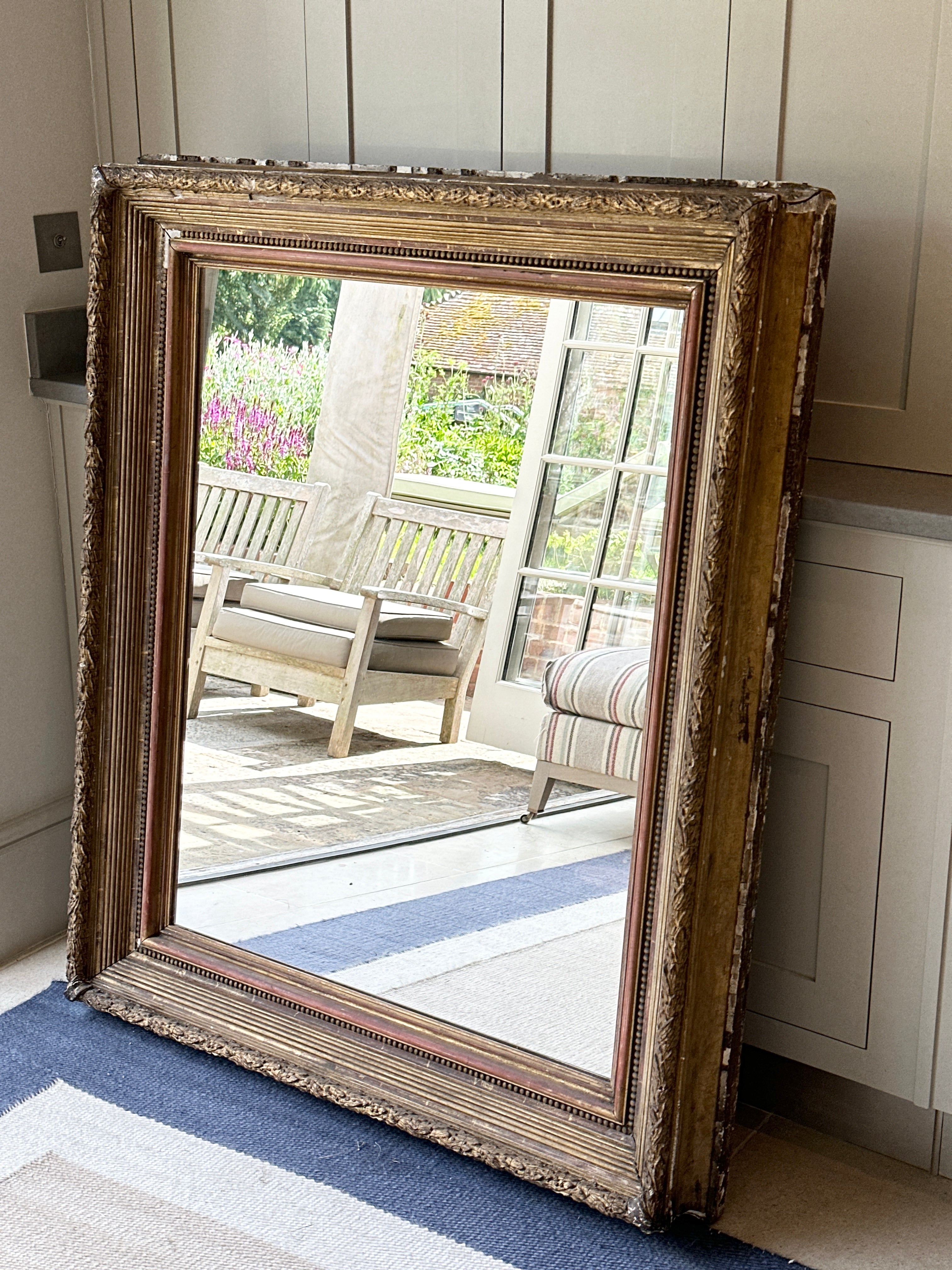 Enormous Antique Frame Mirror