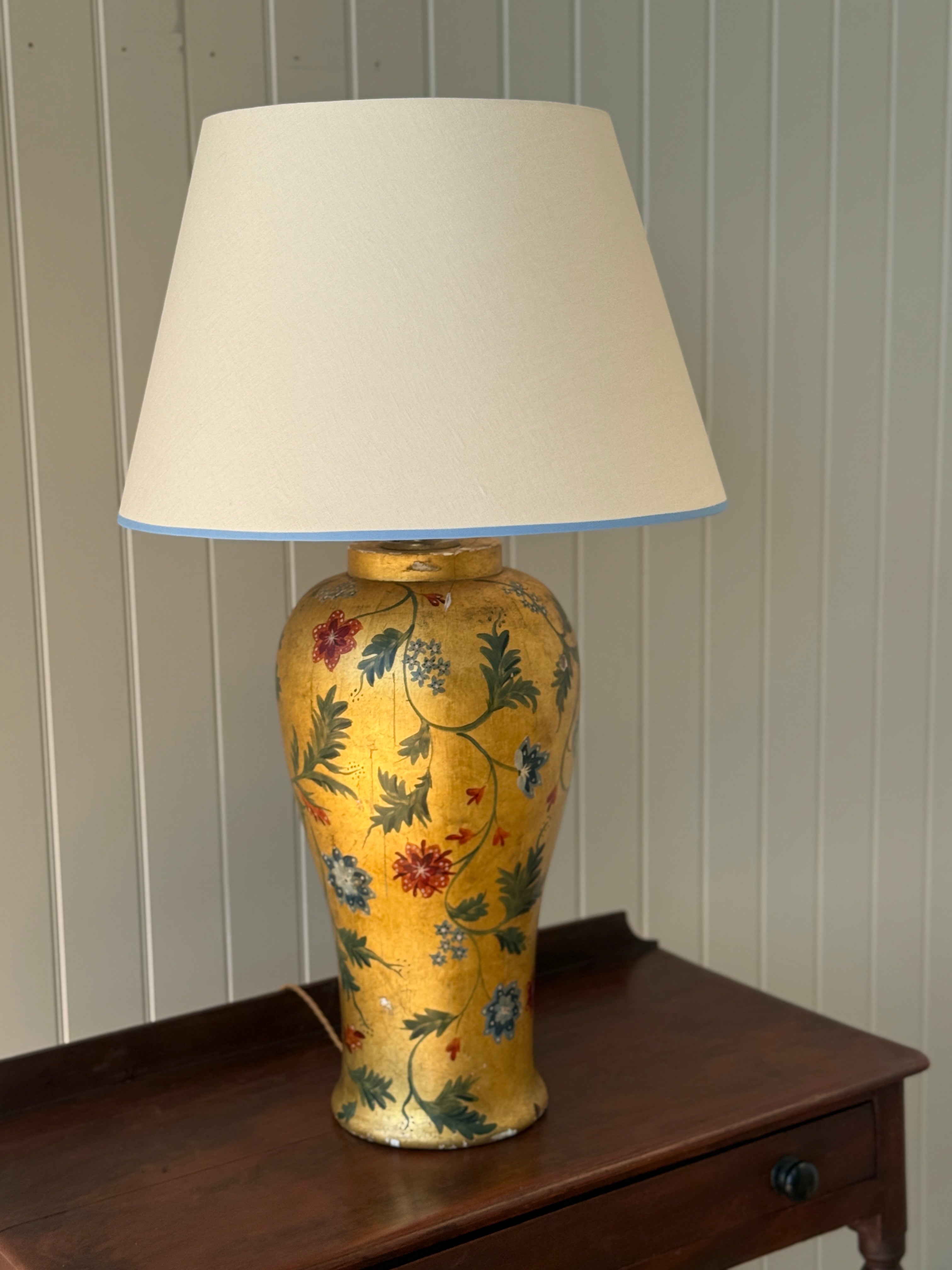 Large Gilt Baluster Lamp