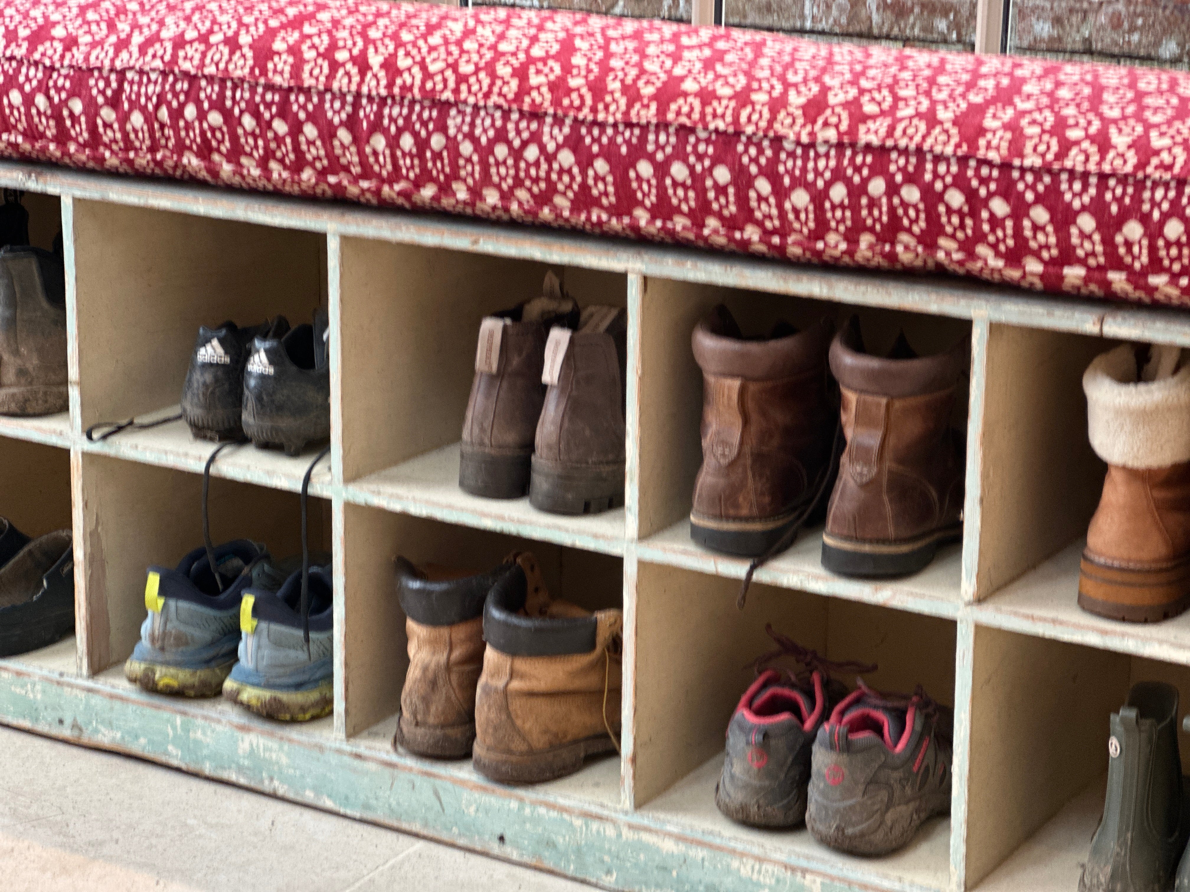 Painted Boot room Bench