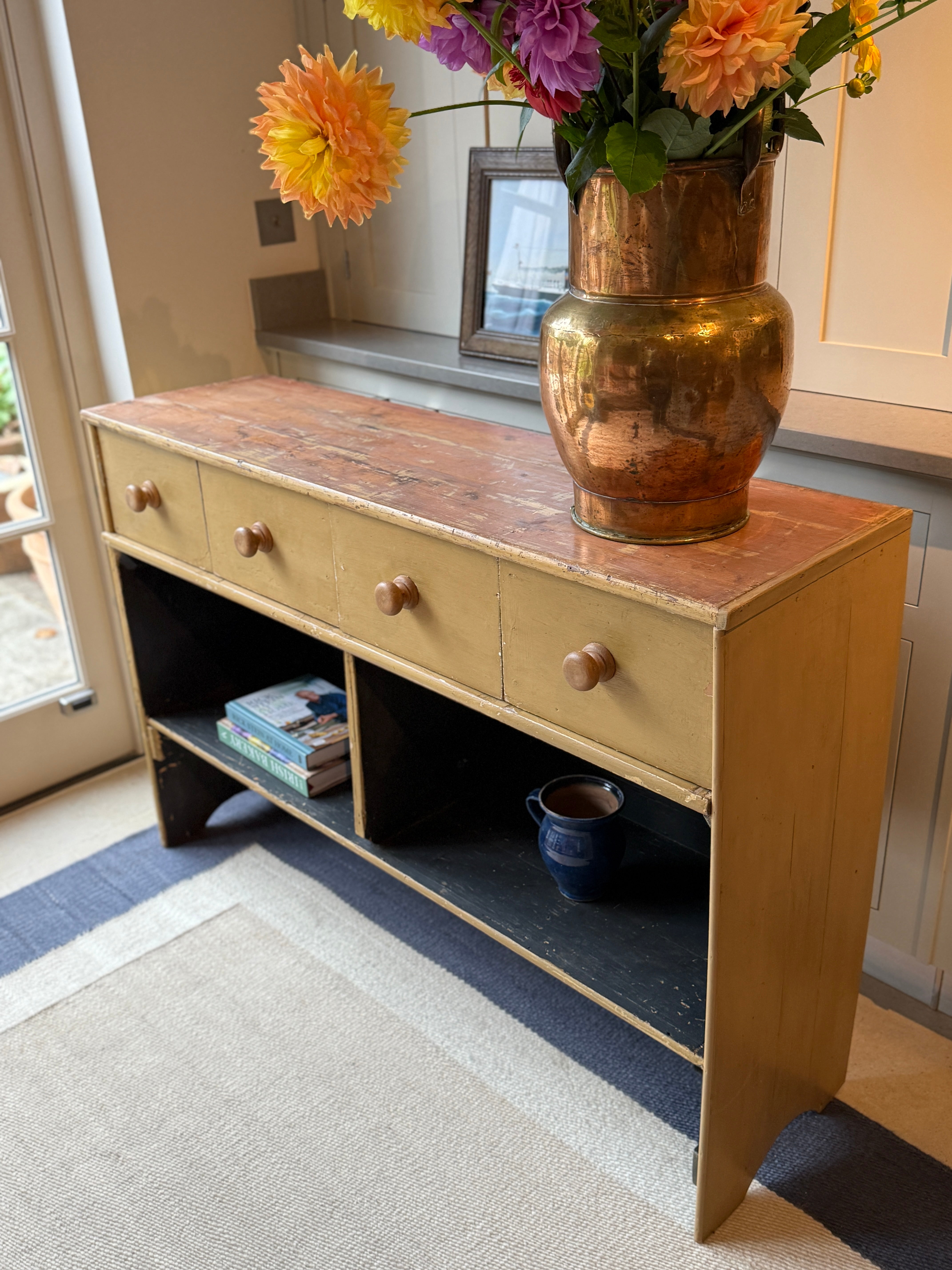 Mustard Yellow Welsh Haberdashery Dresser
