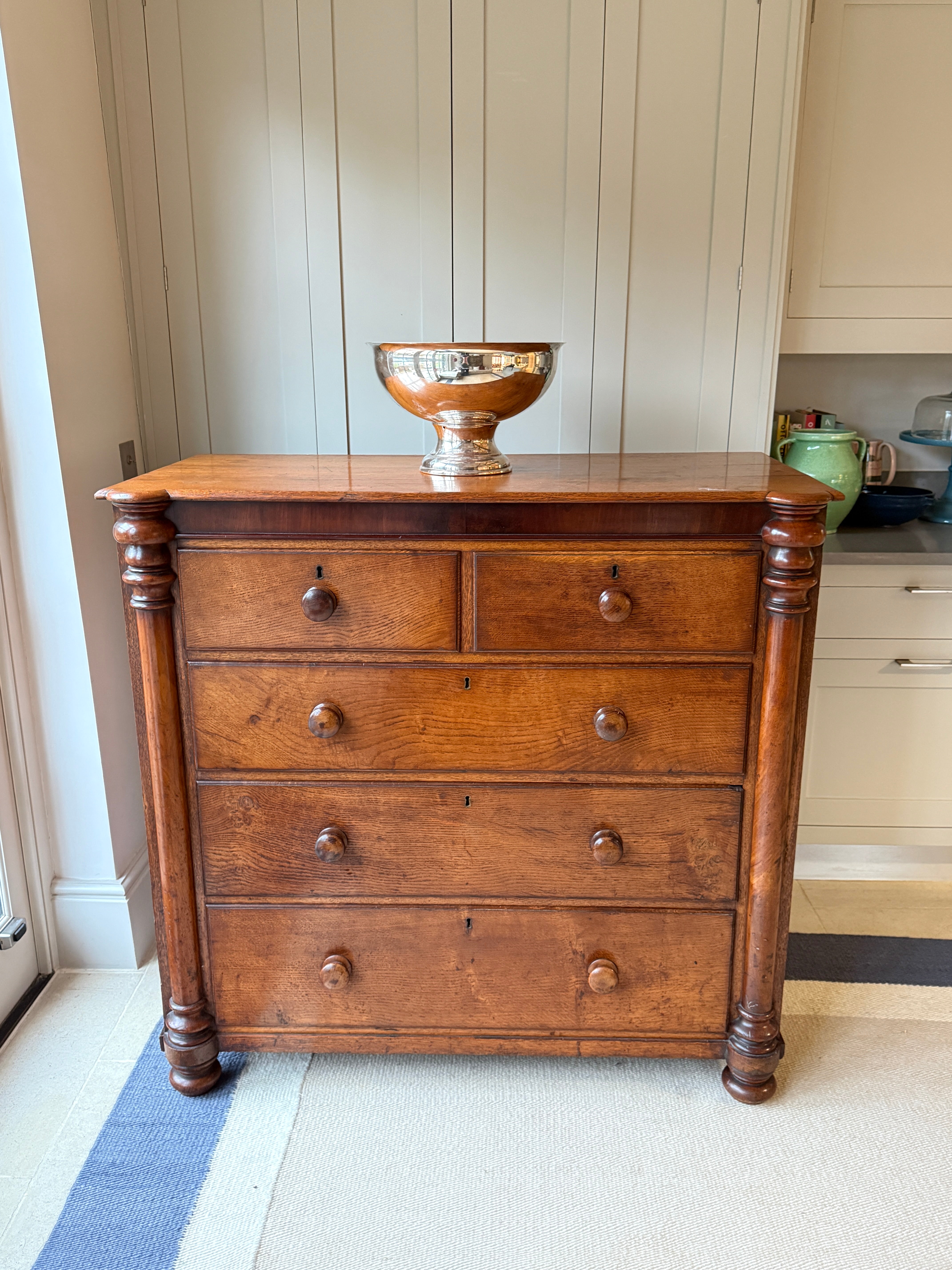 Large Scottish Oak Chest of Drawers