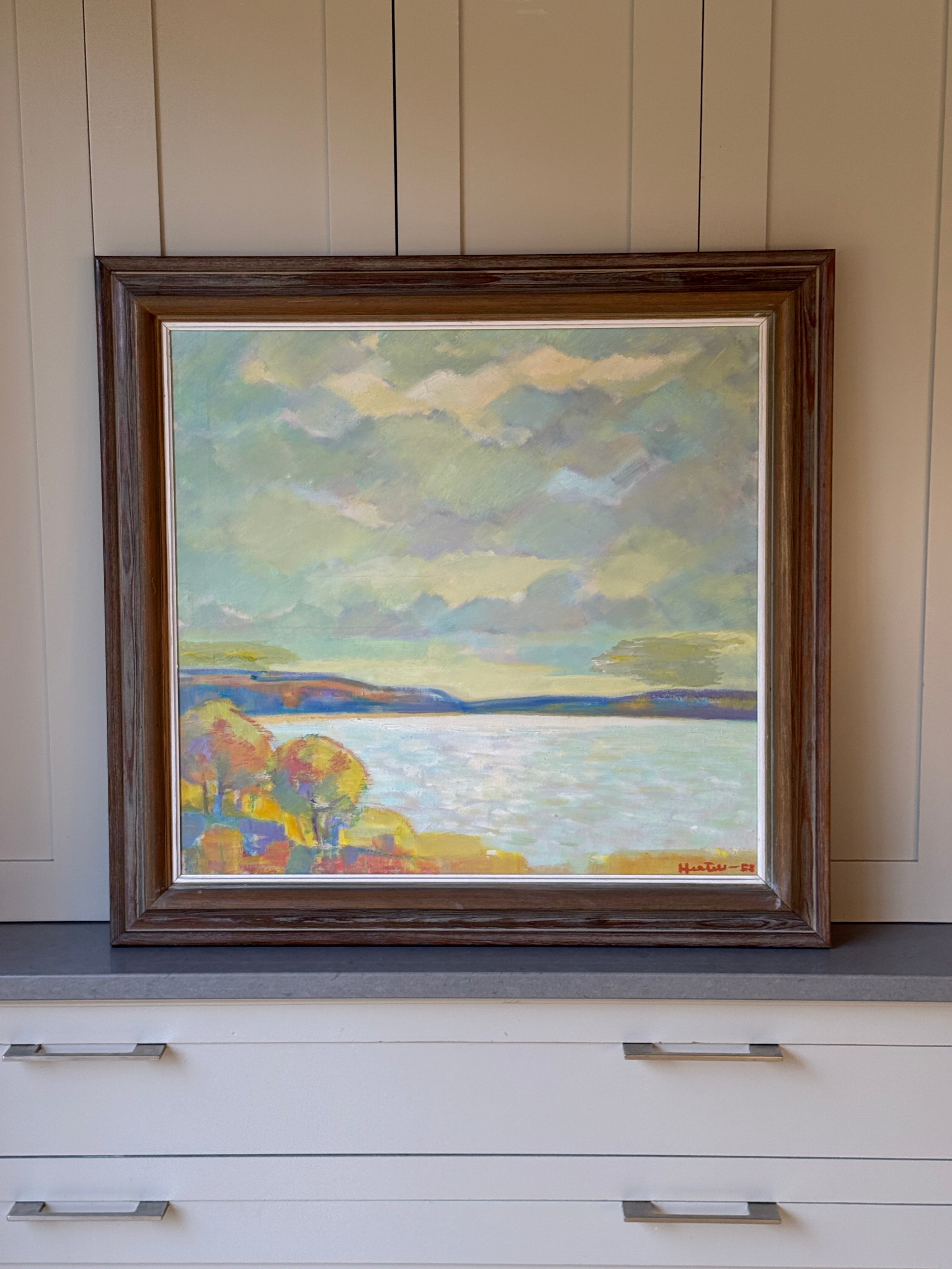 Swedish Framed Oil on Canvas