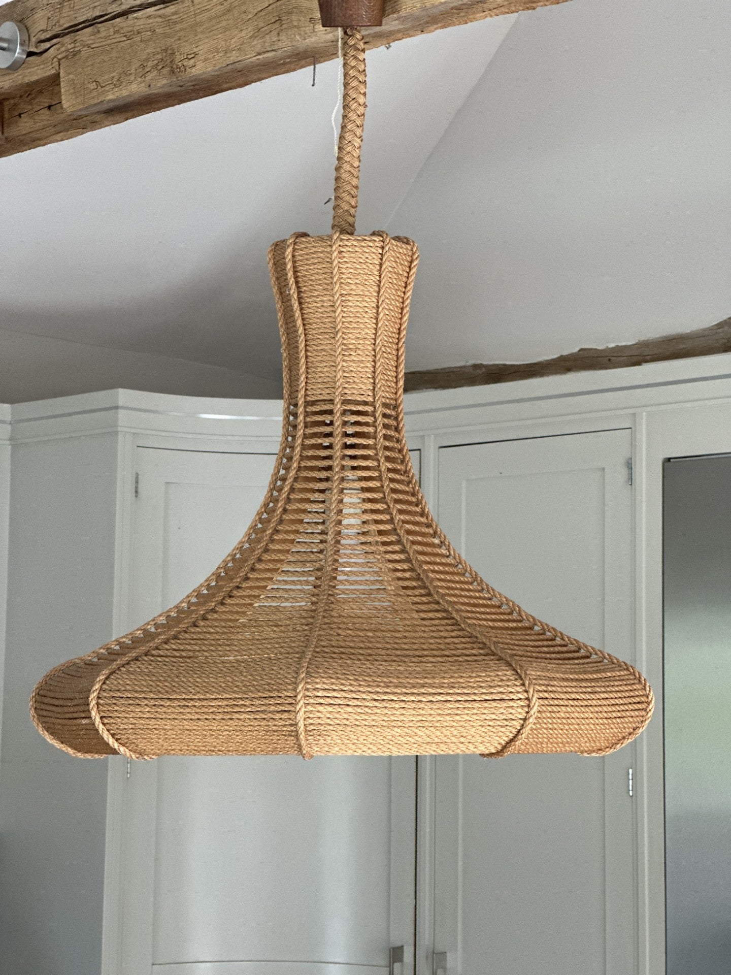 Extra Large Danish Nonagon Rope Pendant Light