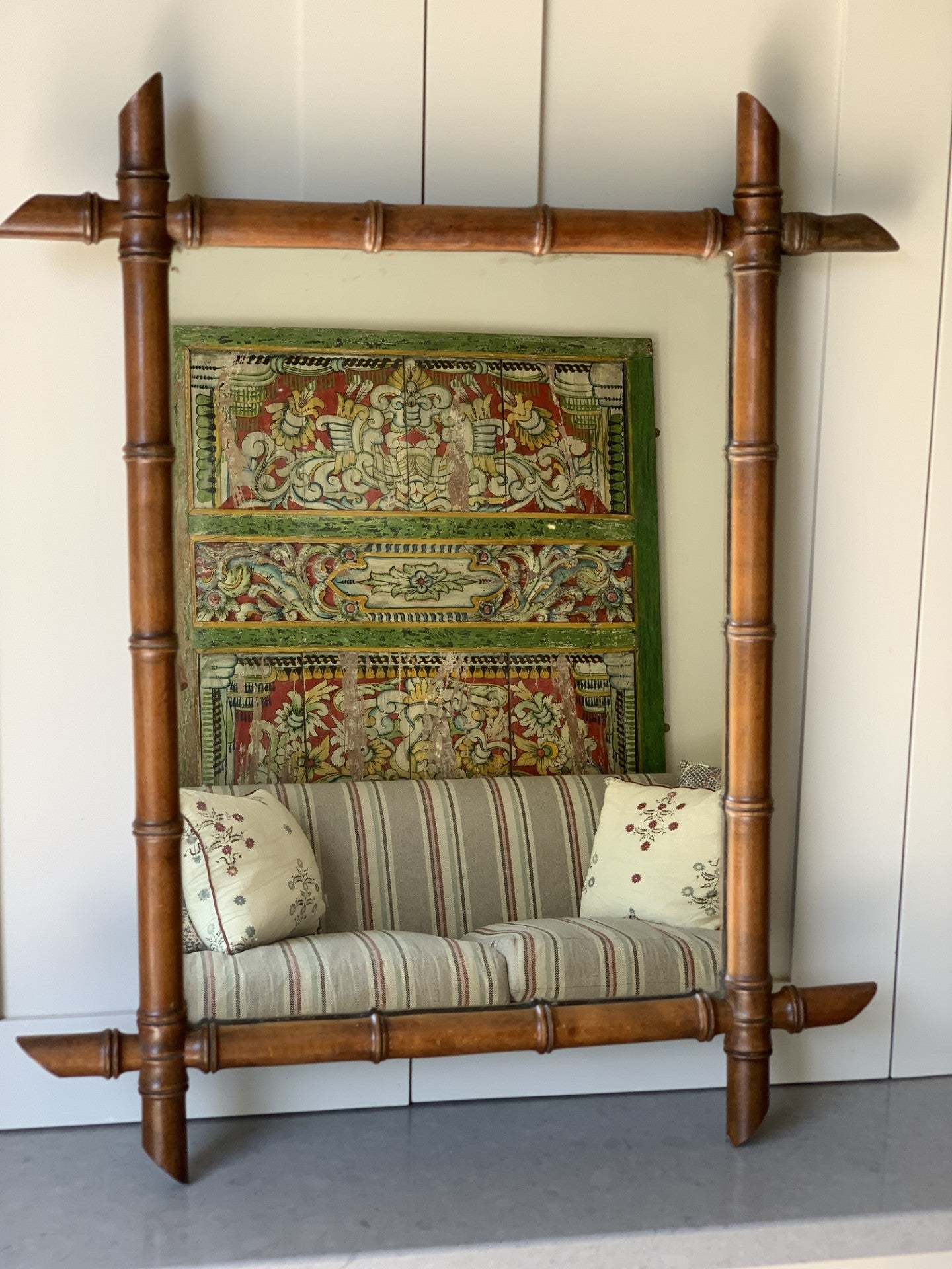 Medium Faux Bamboo Mirror