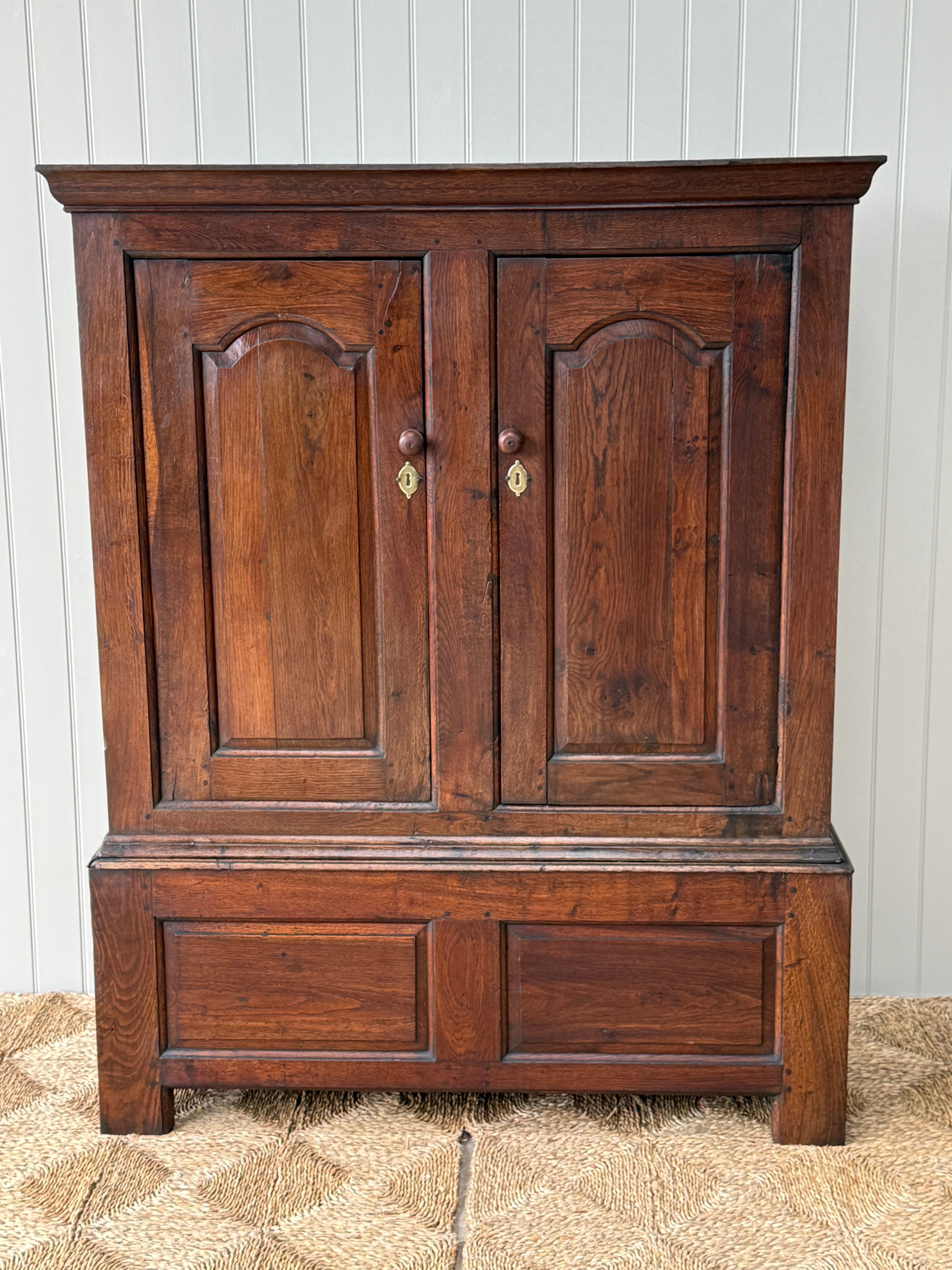Large 18th Century Oak Hanging Cupboard