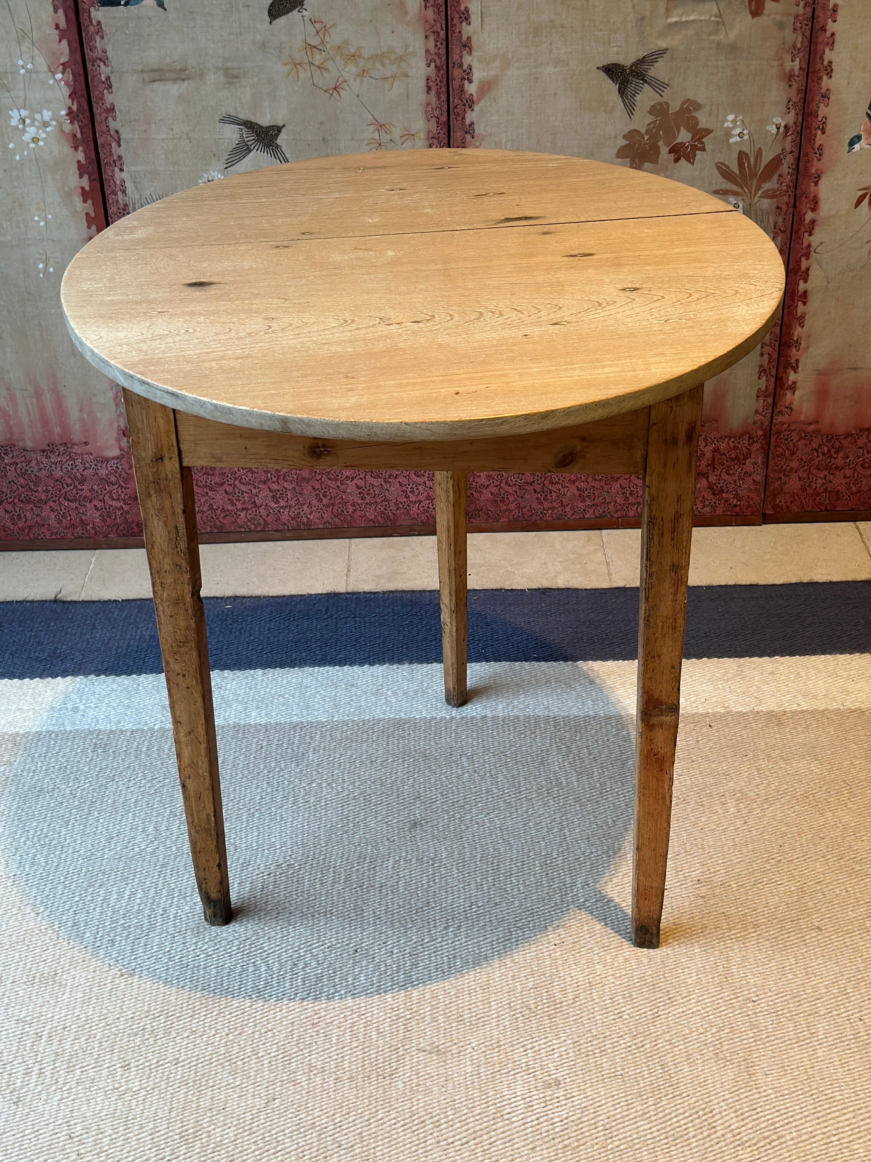 Pine Cricket Table with Bleached Top