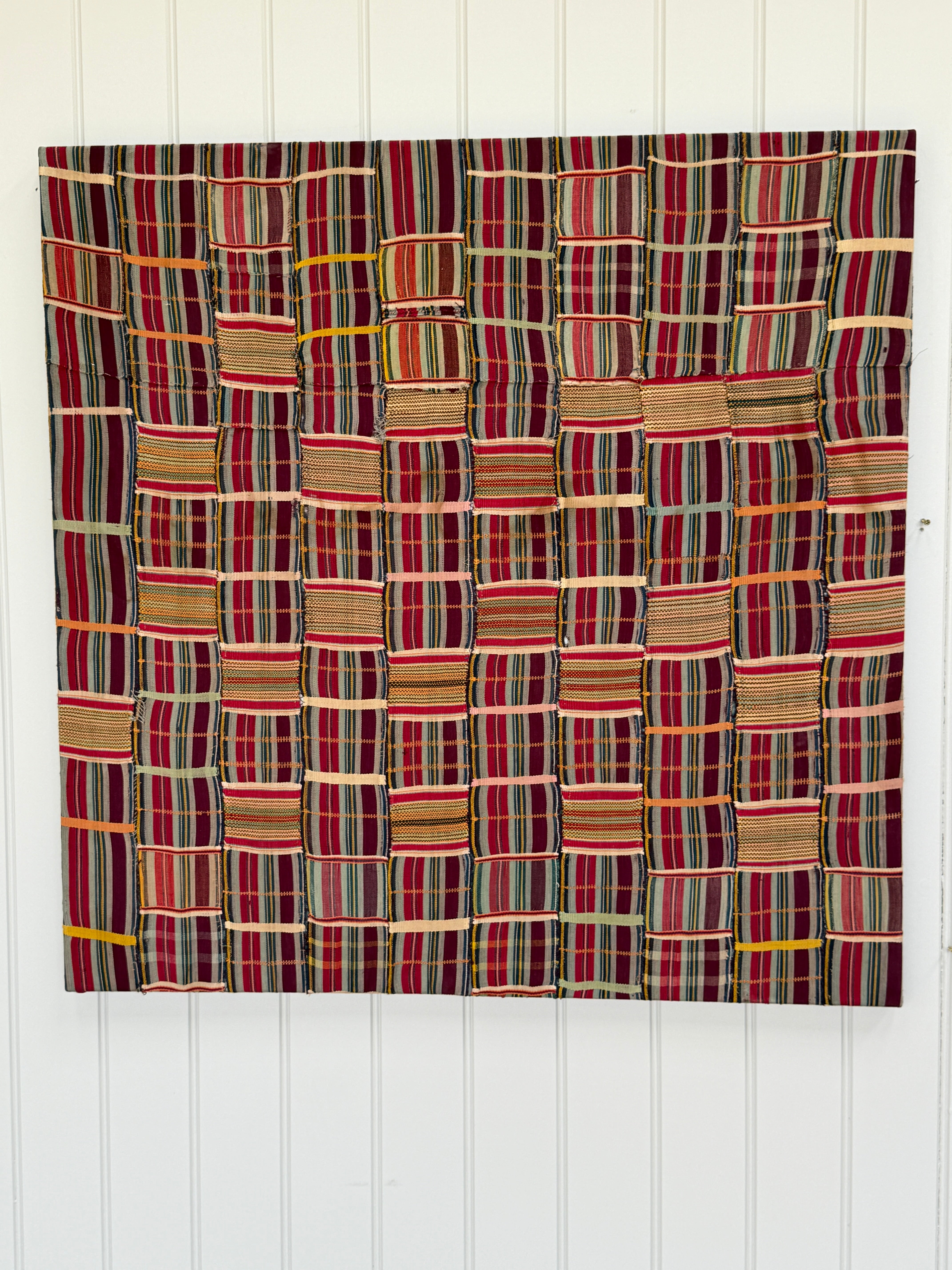 Ewe Kente Cloth, Ghana / Togo, Mid-20th Century -Mounted