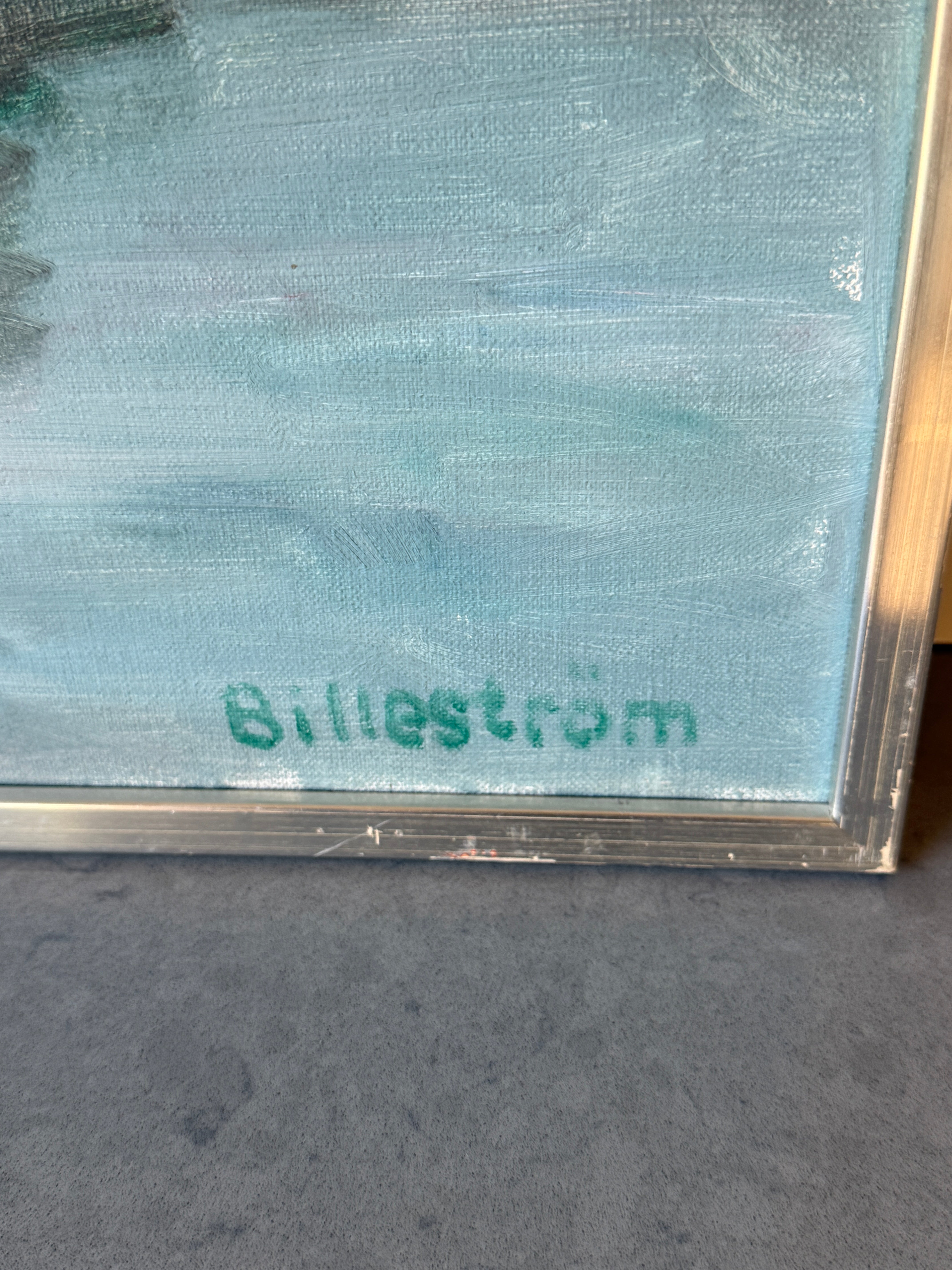 Oil on Canvas by Swedish Artist K Erik Billestrom