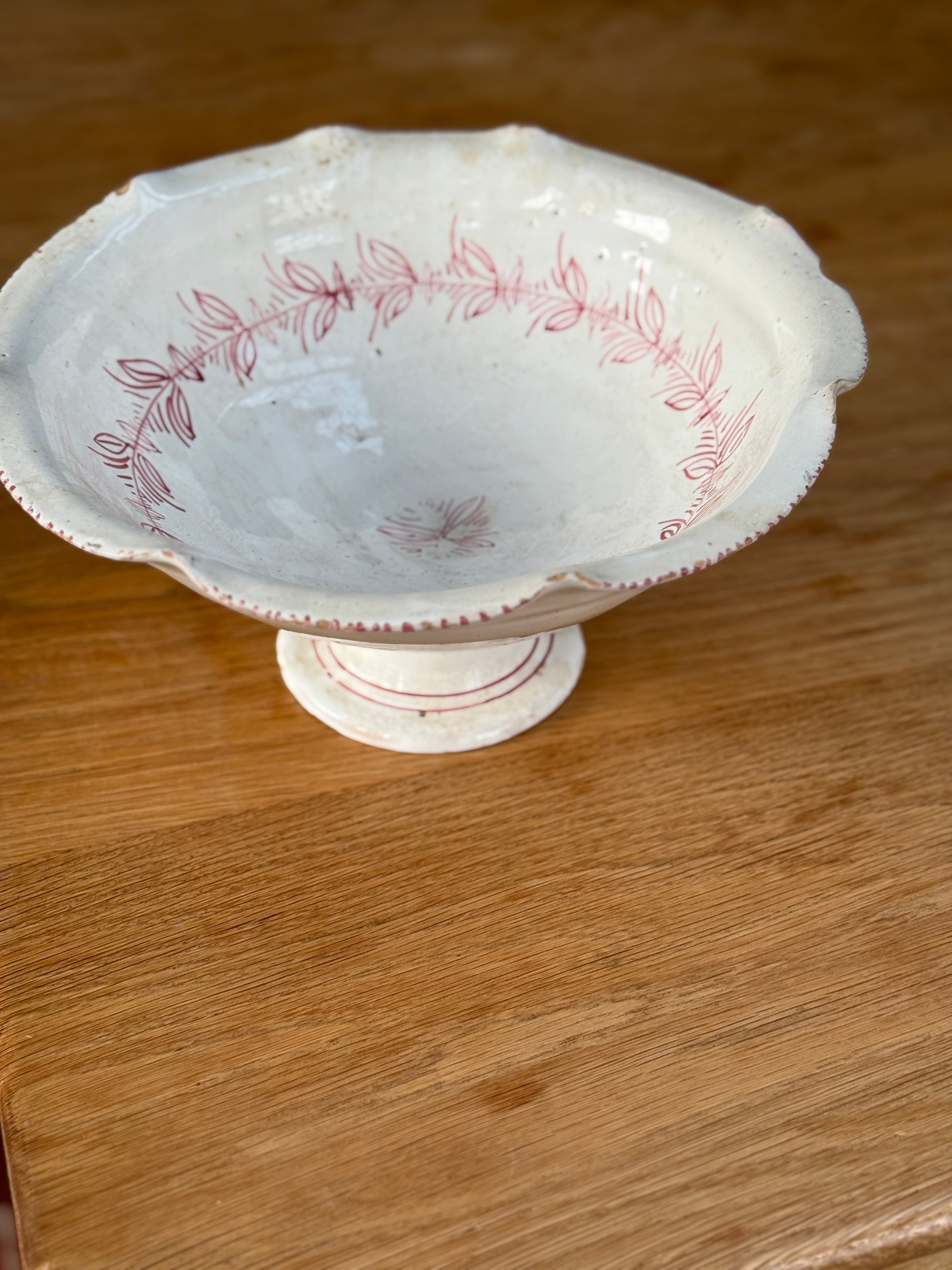 French Faience Fruit Bowl