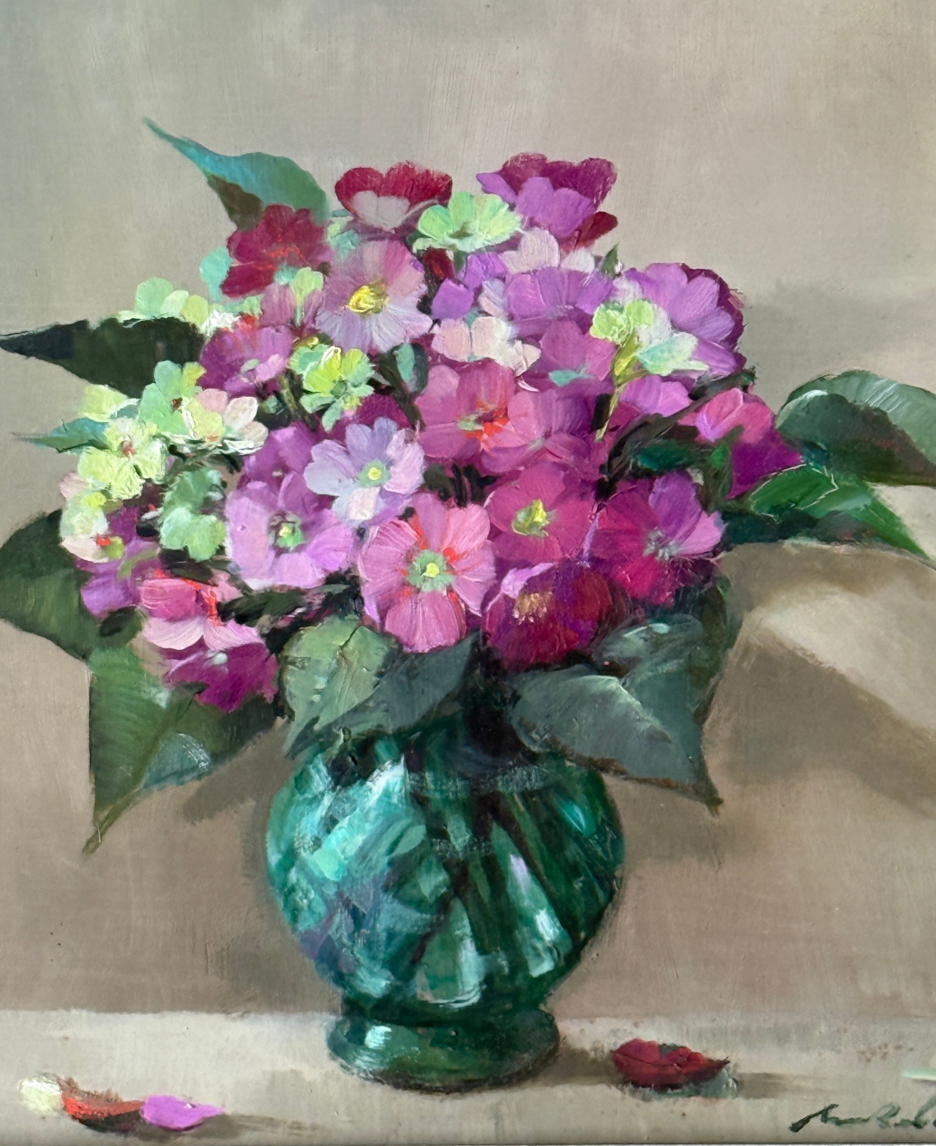 Small Framed French Oil on Board - Cosmos