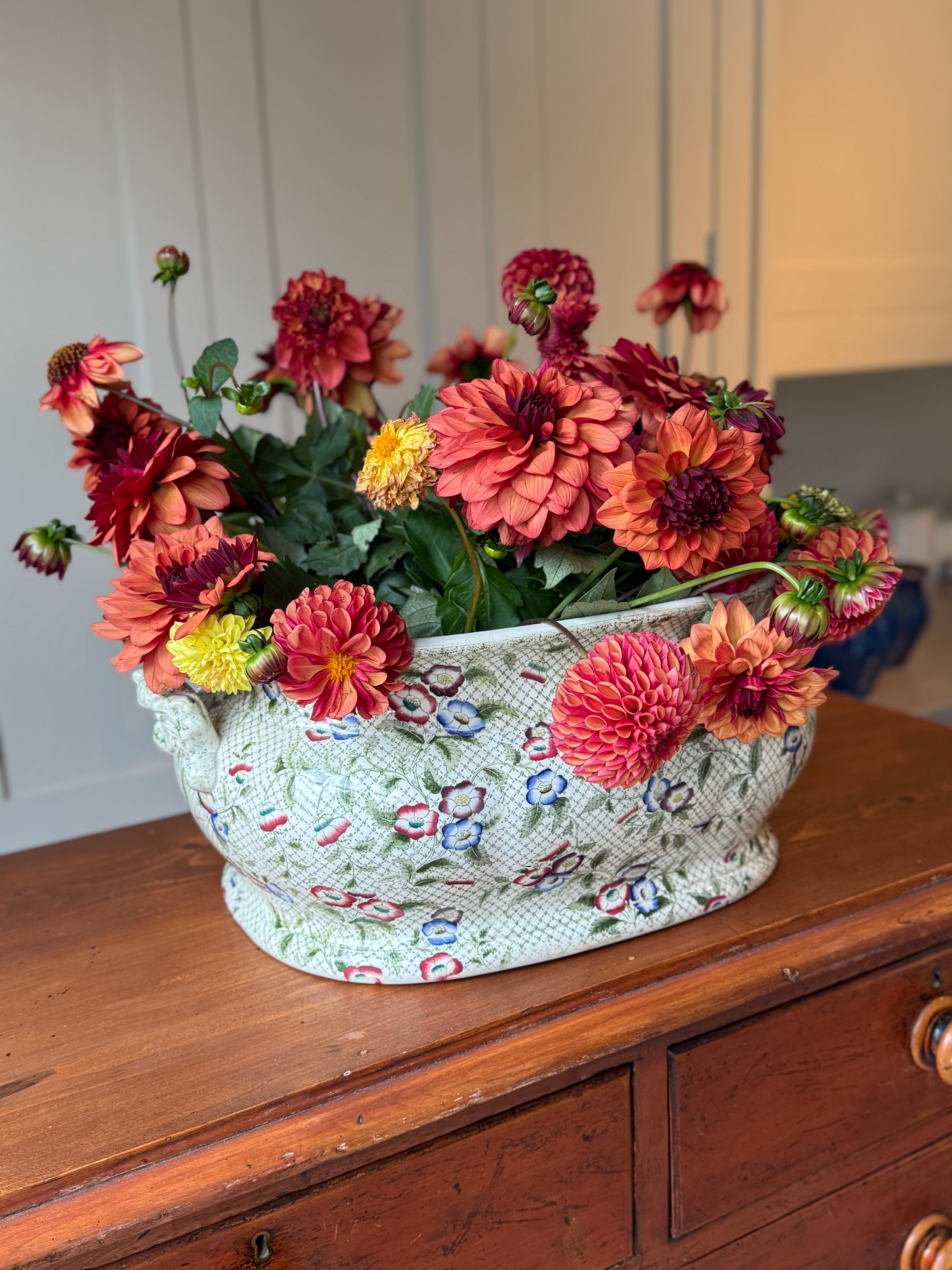 Decorative Victorian Staffordshire Foot Bath