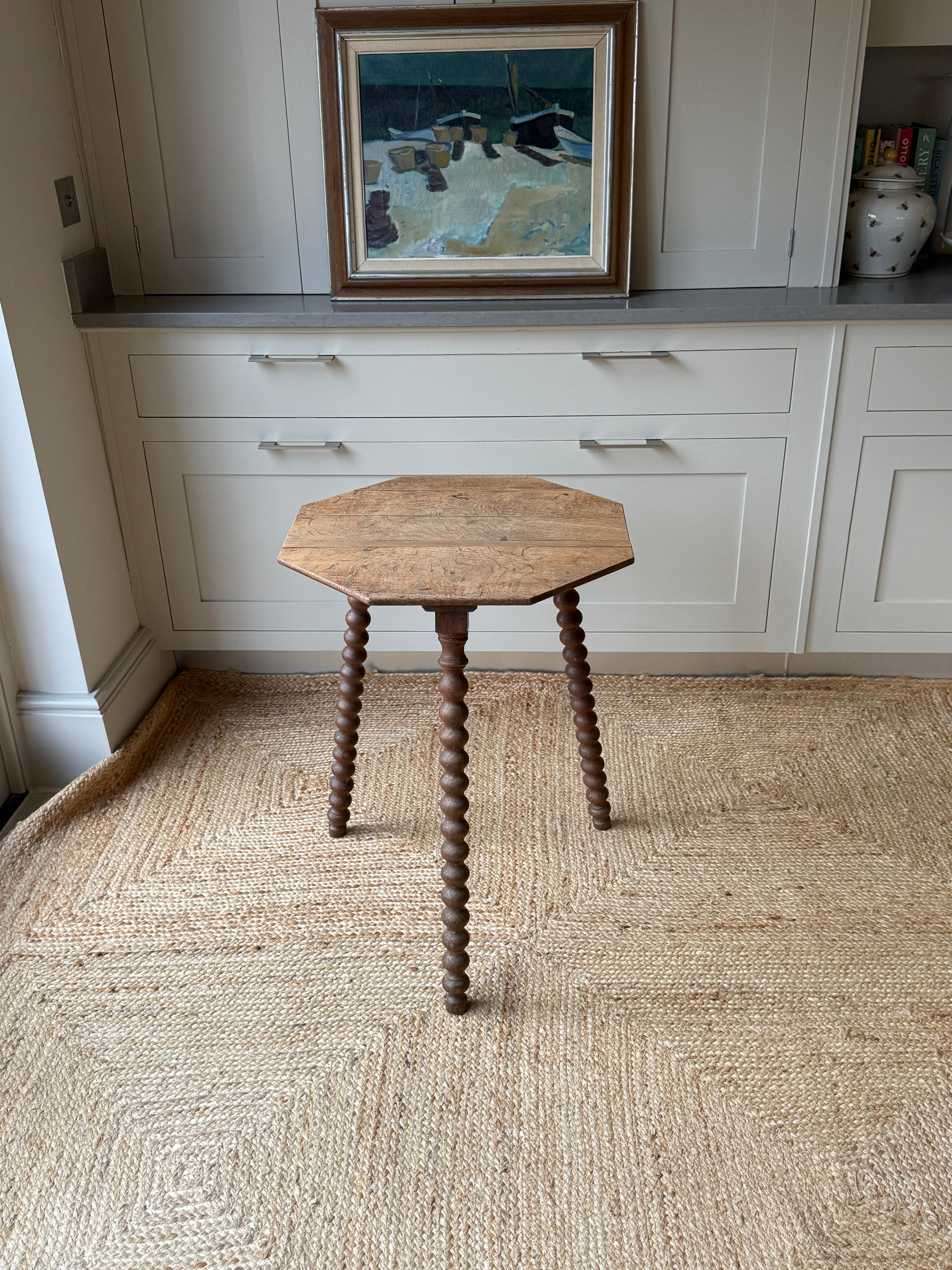 French Oak Bobbin Side Table