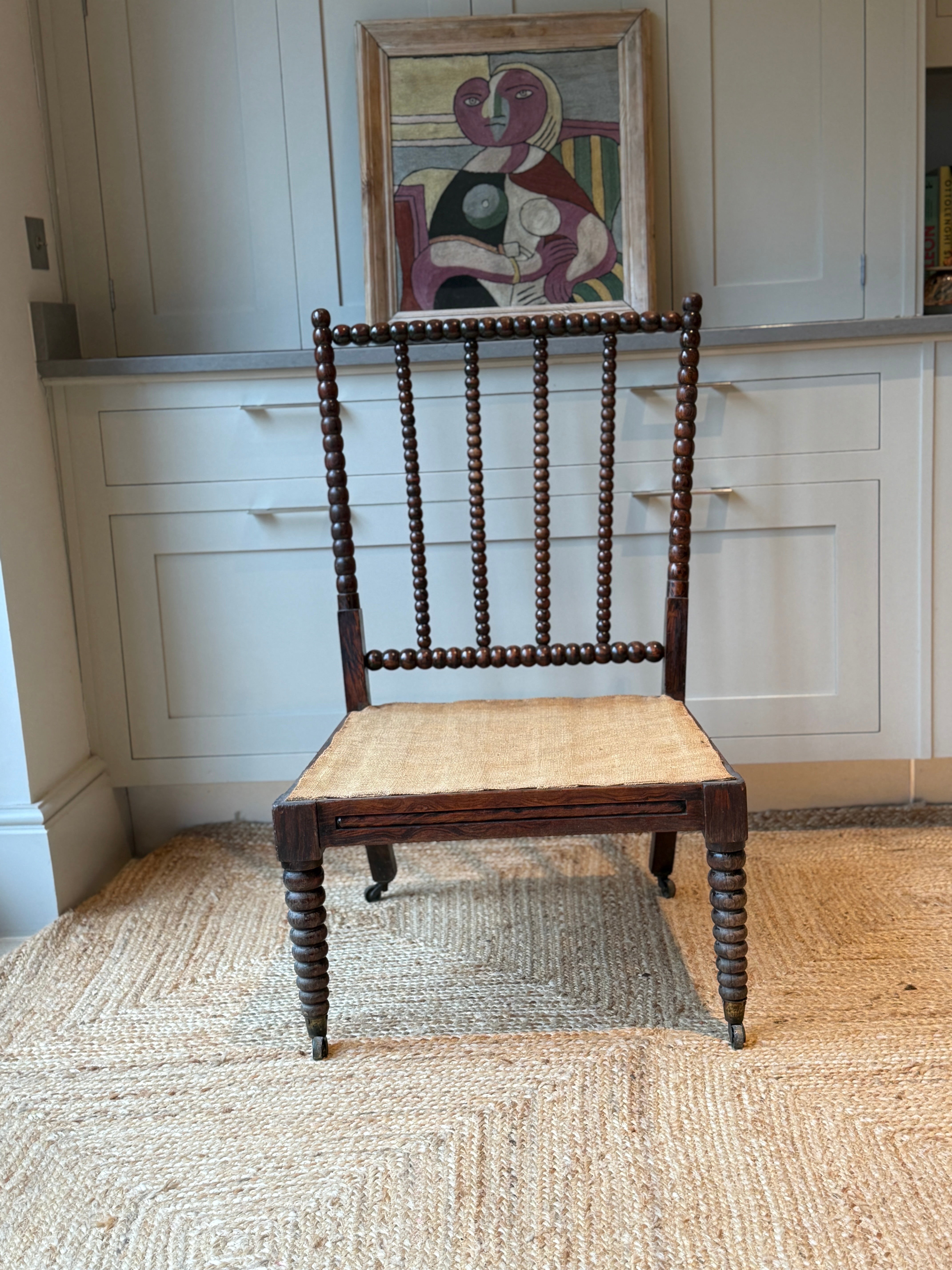 19th Century Bobbin slipper Chair