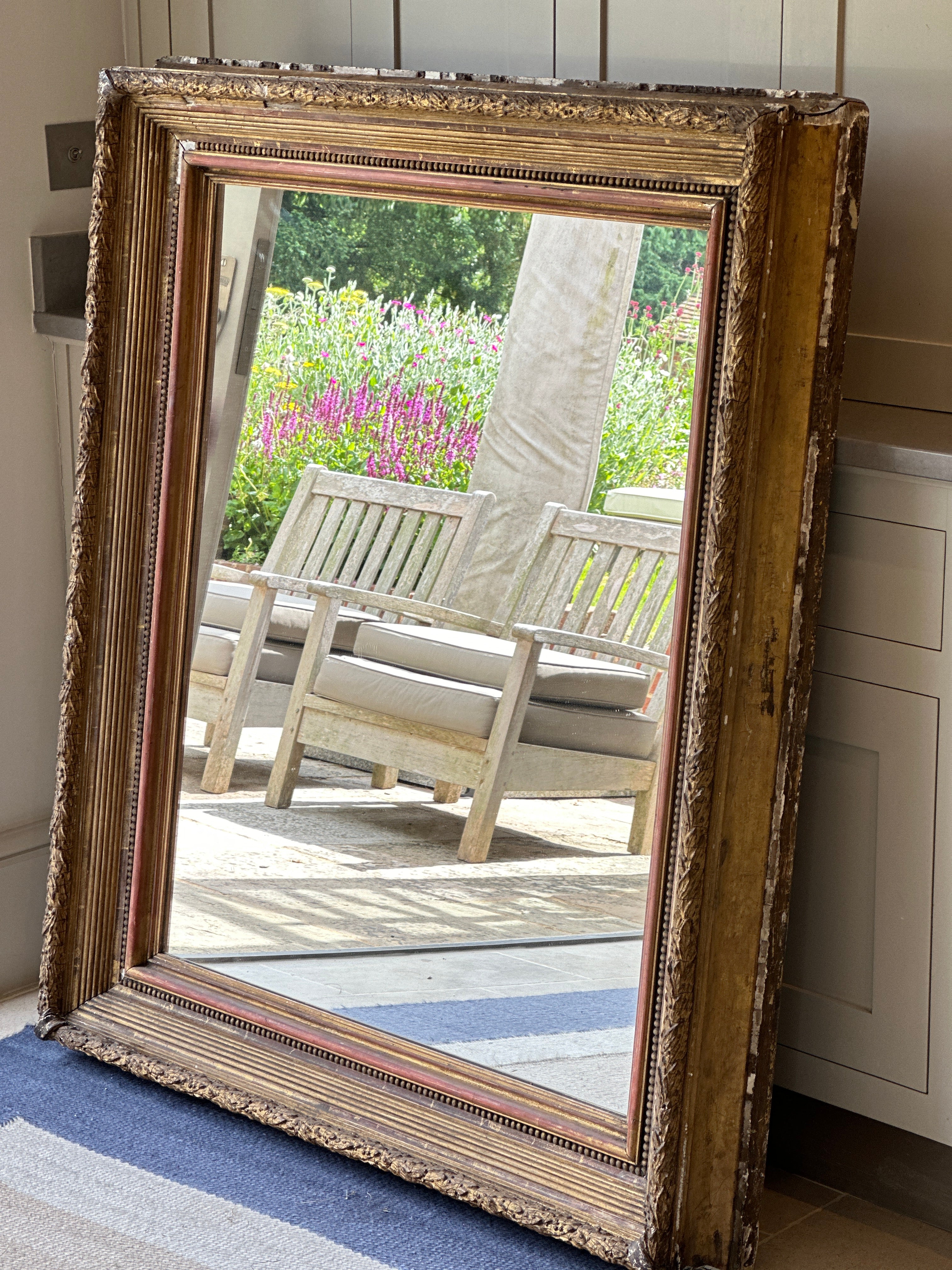 Enormous Antique Frame Mirror