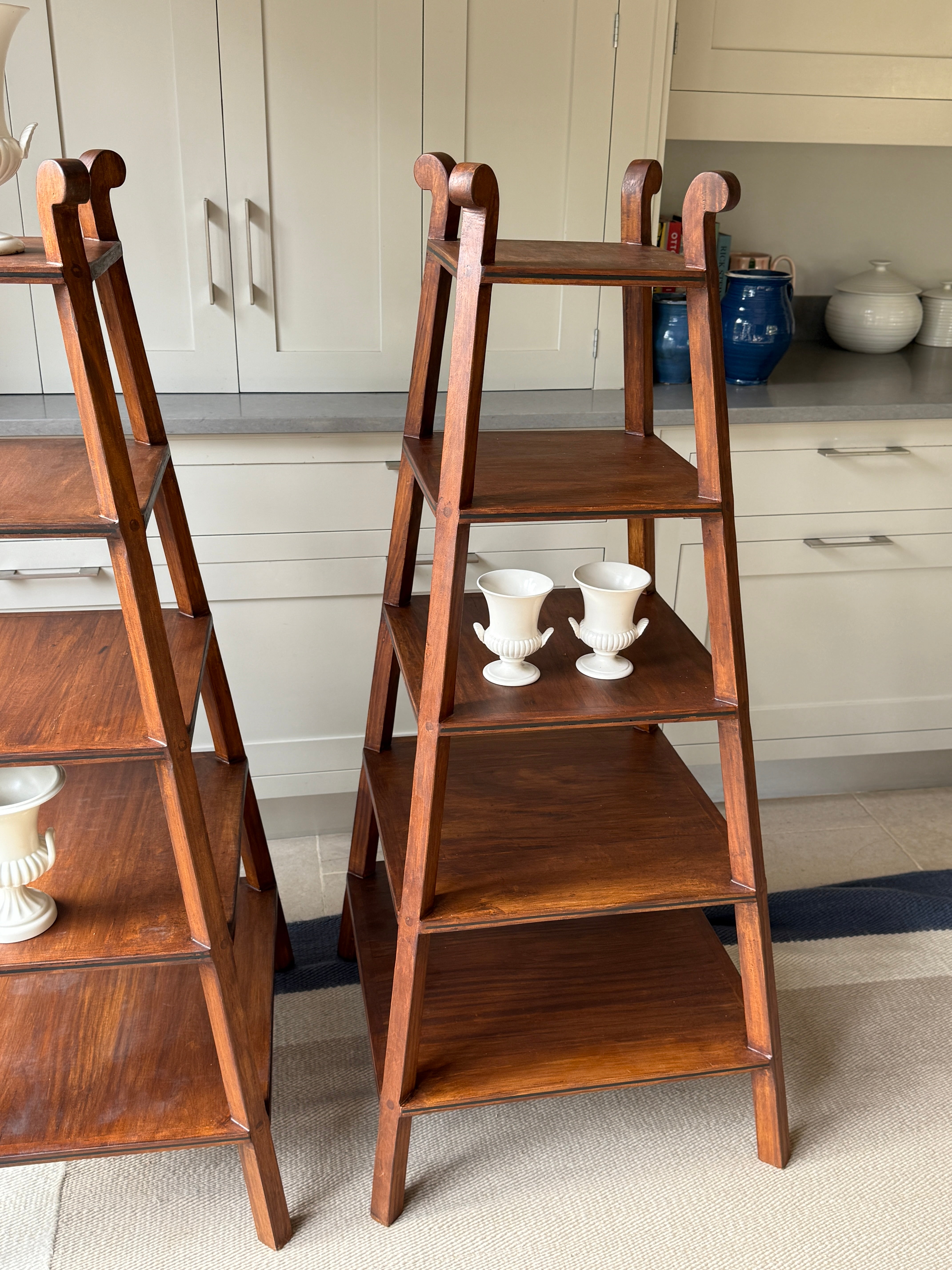 Pair of Early C20th Obelisk Etageres