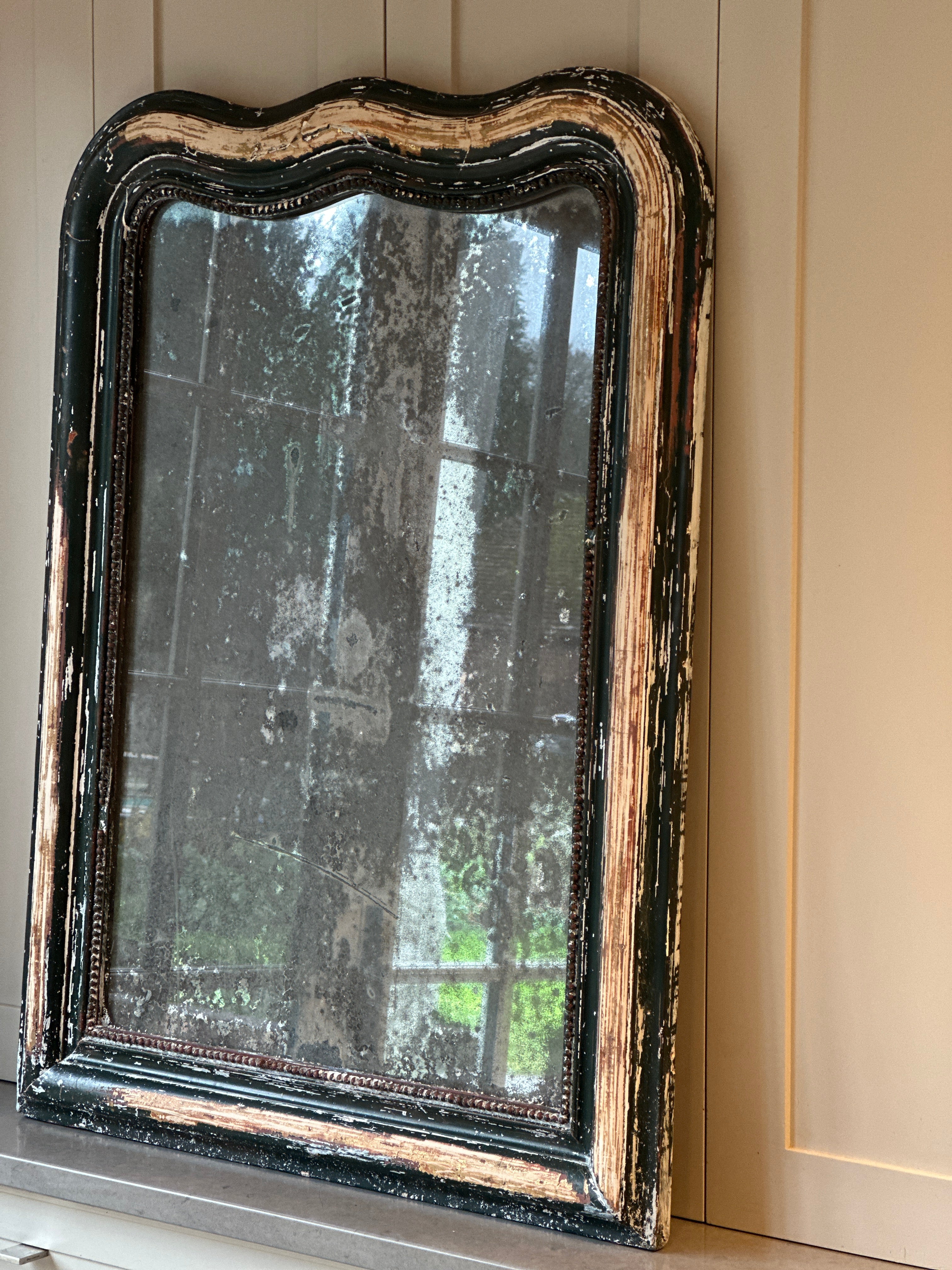 Antique French Distressed Mirror
