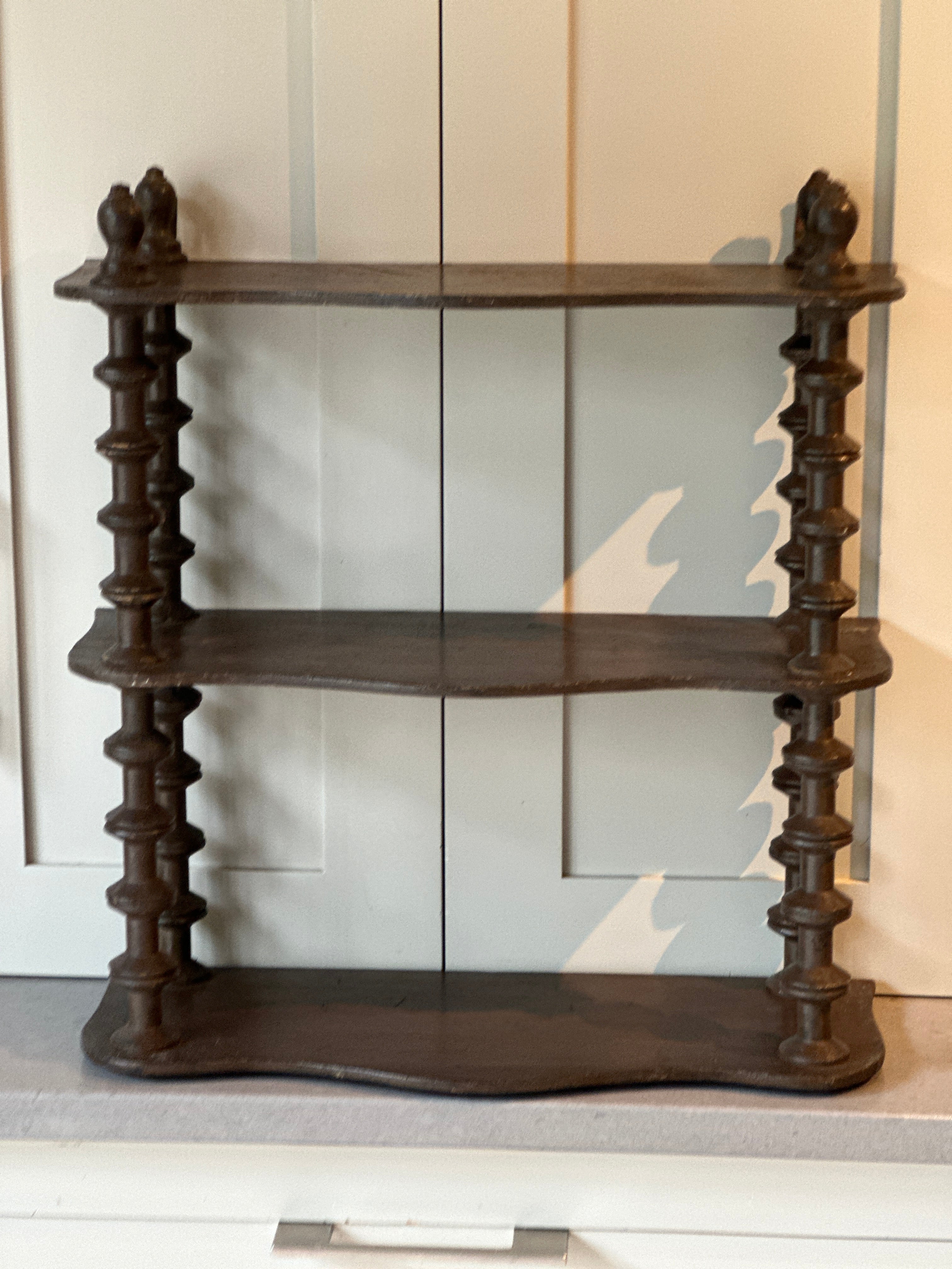 Small French Cotton Reel Hanging Shelf