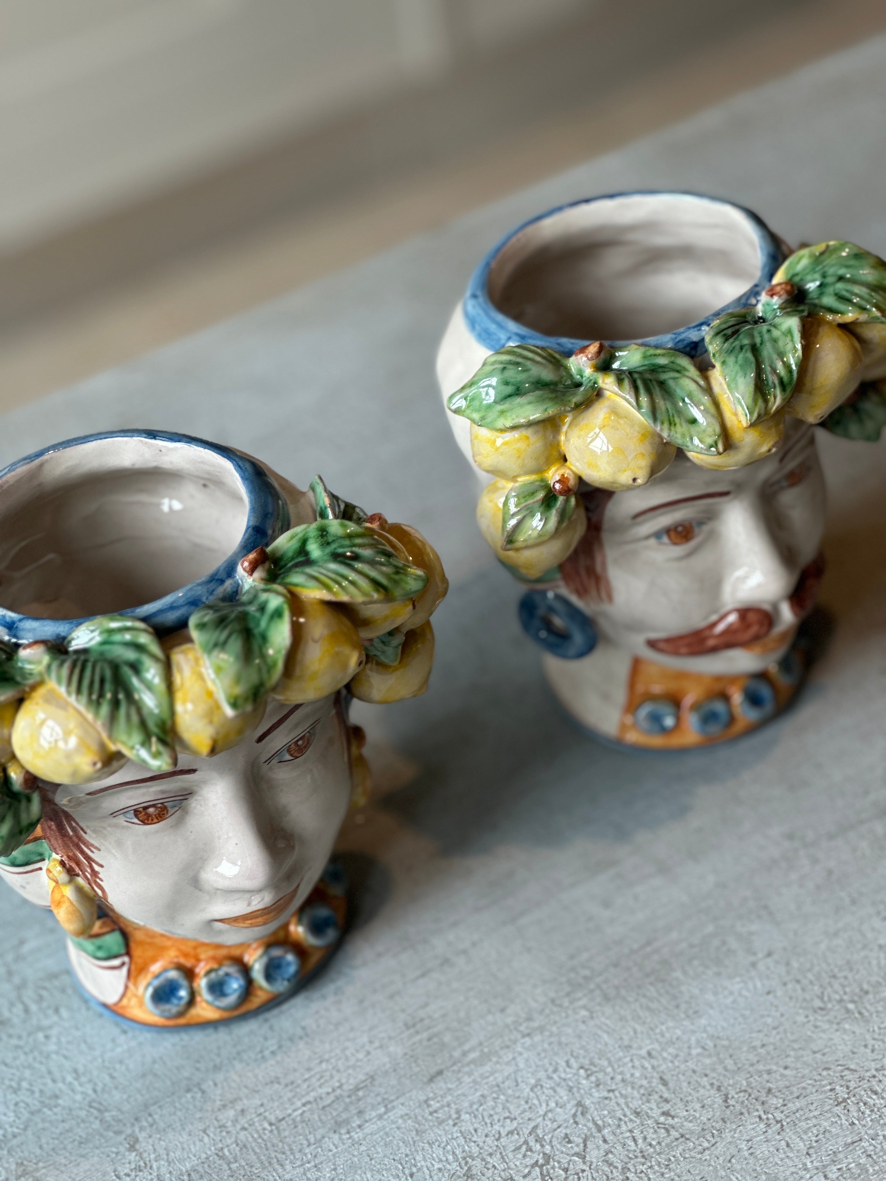 Small Pair of Moor Heads - Lemons