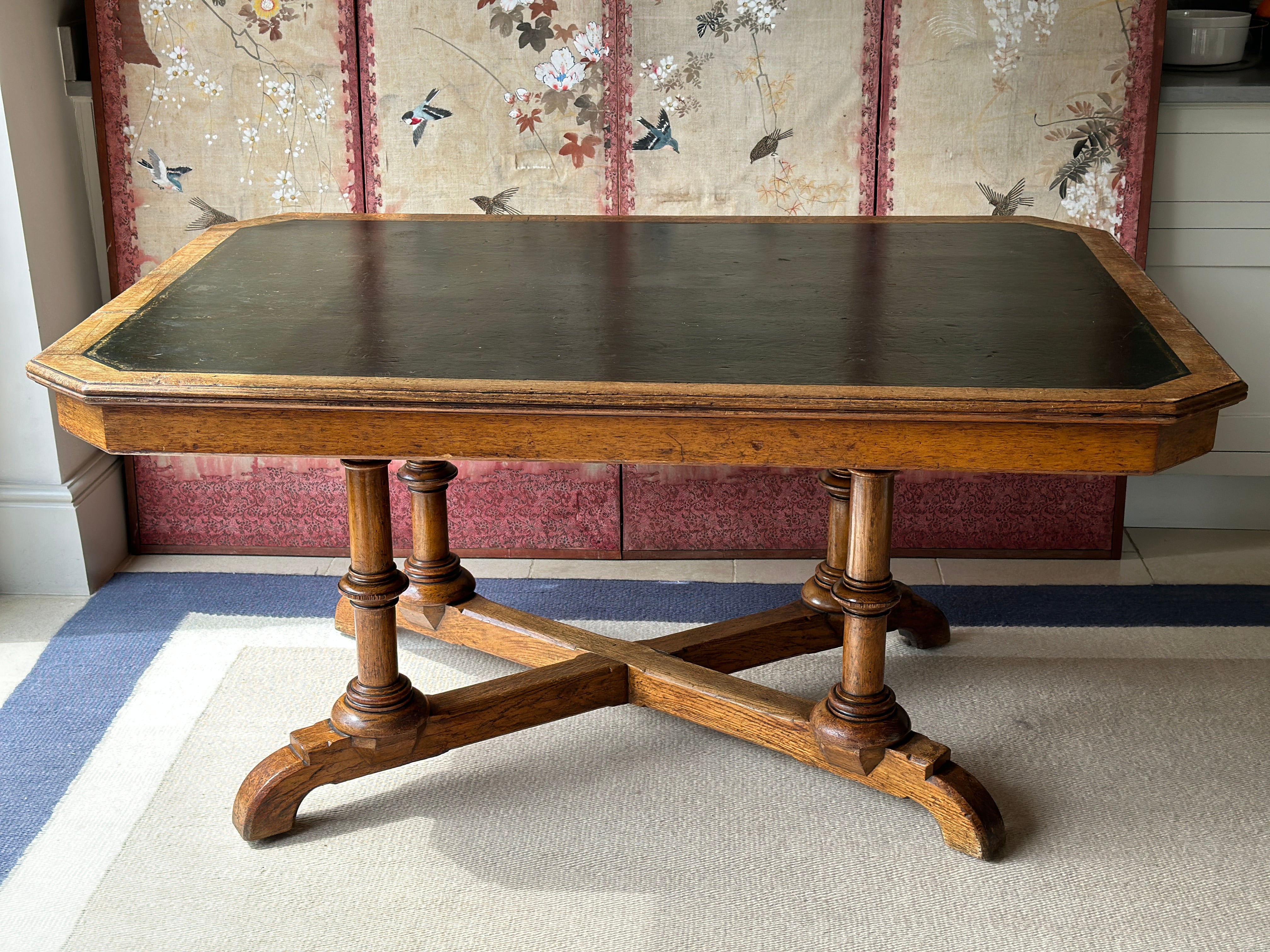 Large Oak Partner Desk by  Gillows
