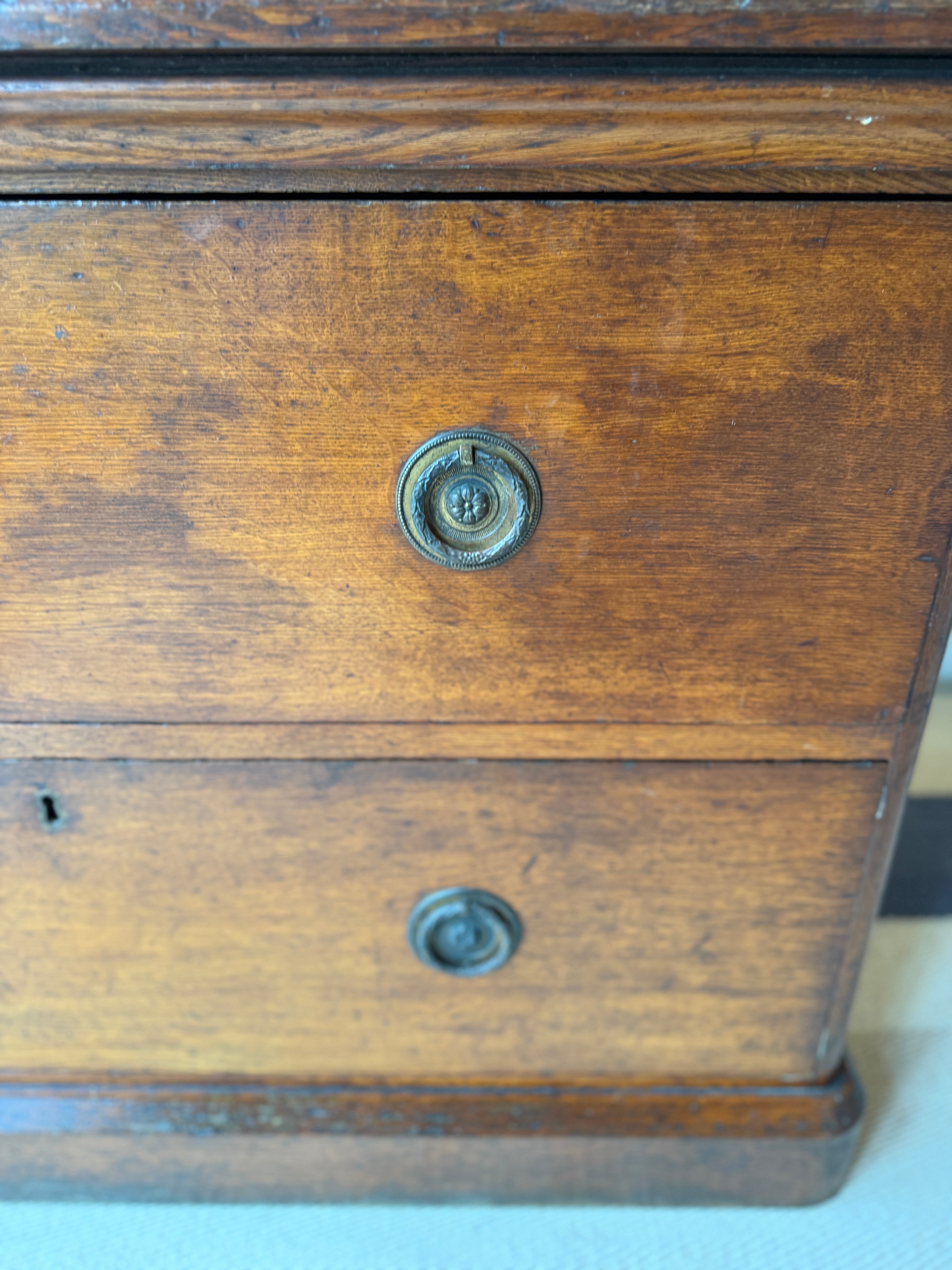 Late 19th Century Oak Dresser with Glazed cabinet