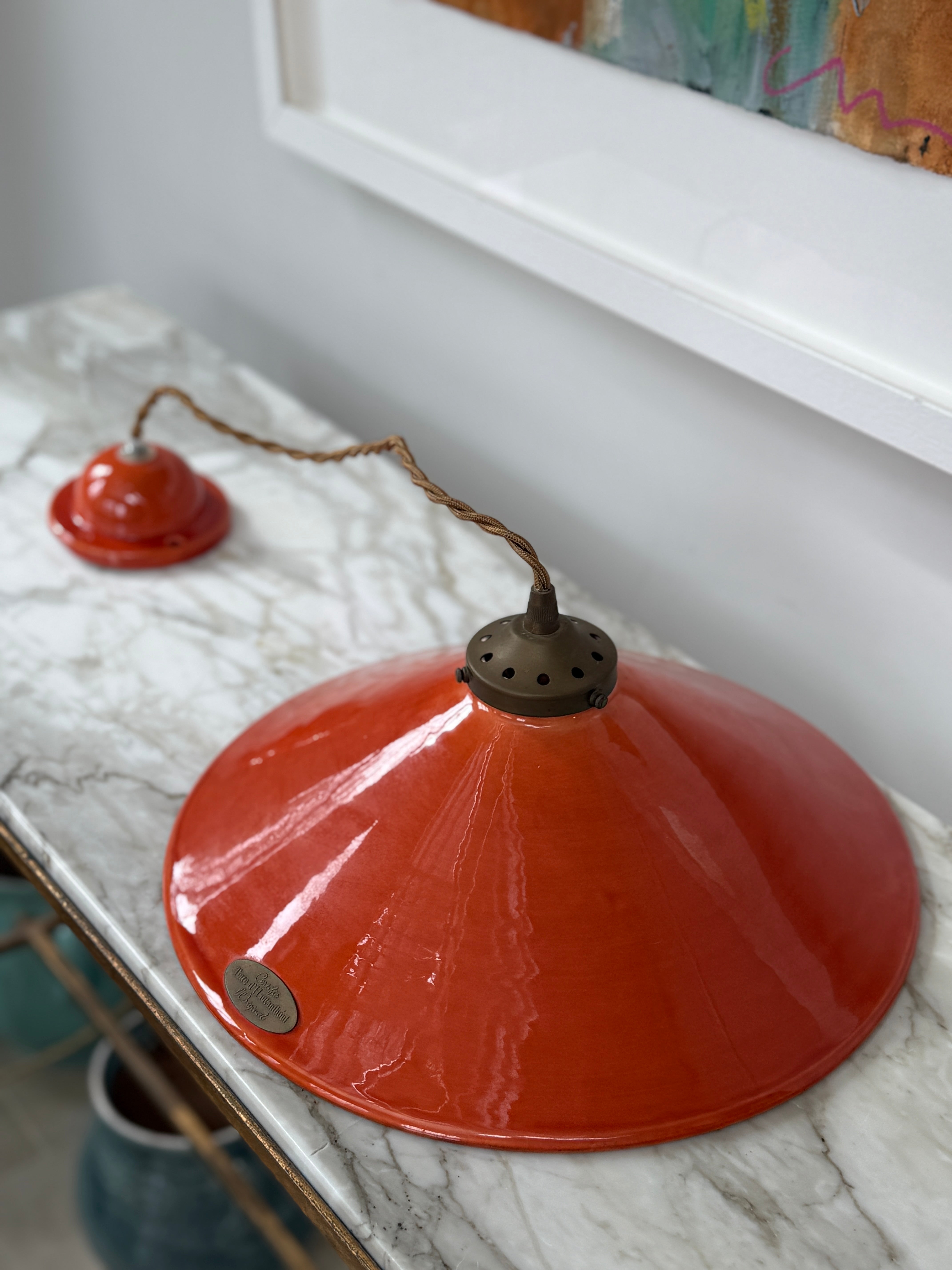 Vintage Ceramic Pendant from Terre D’Hautaniboul