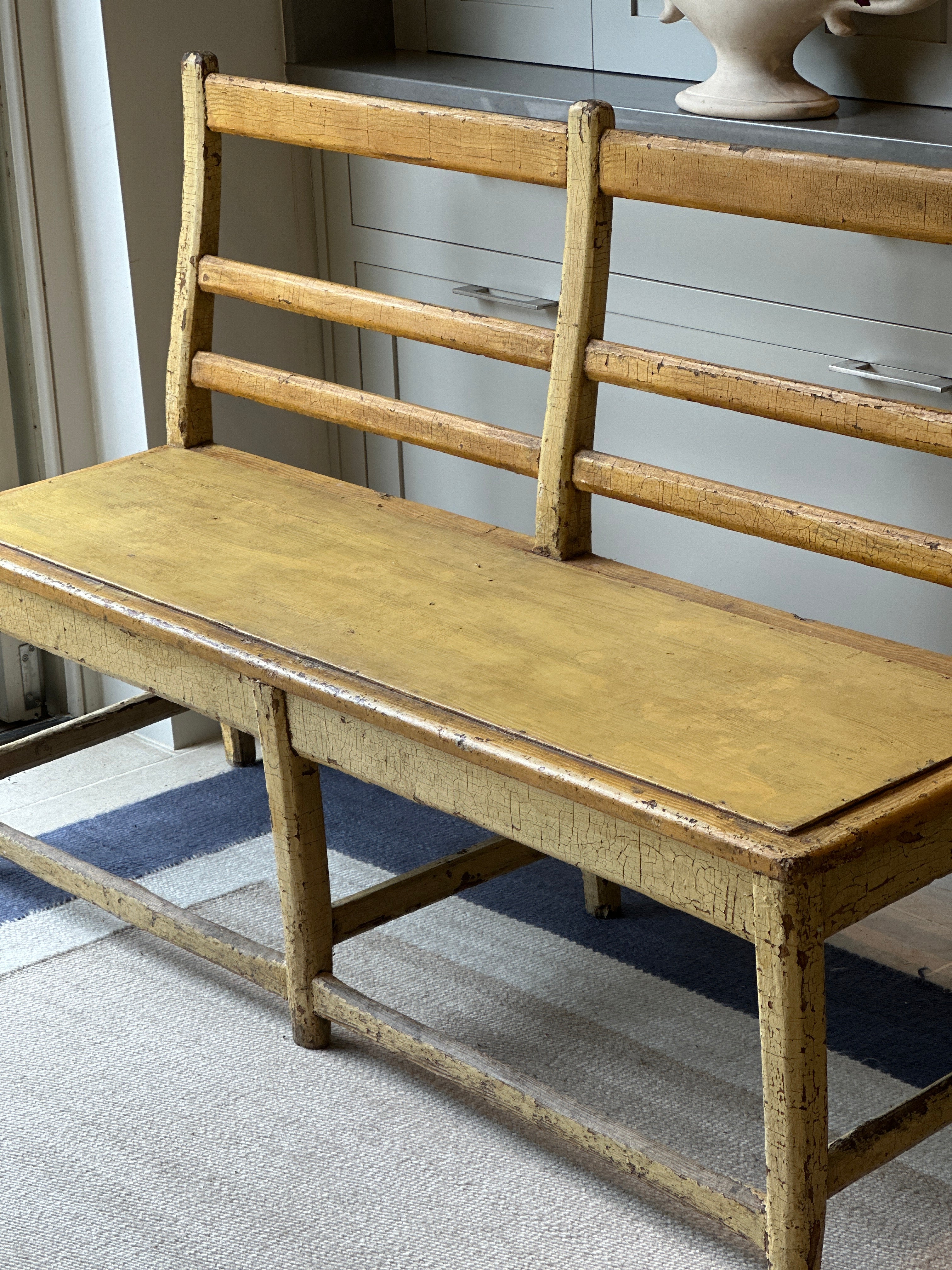Painted Country House Bench