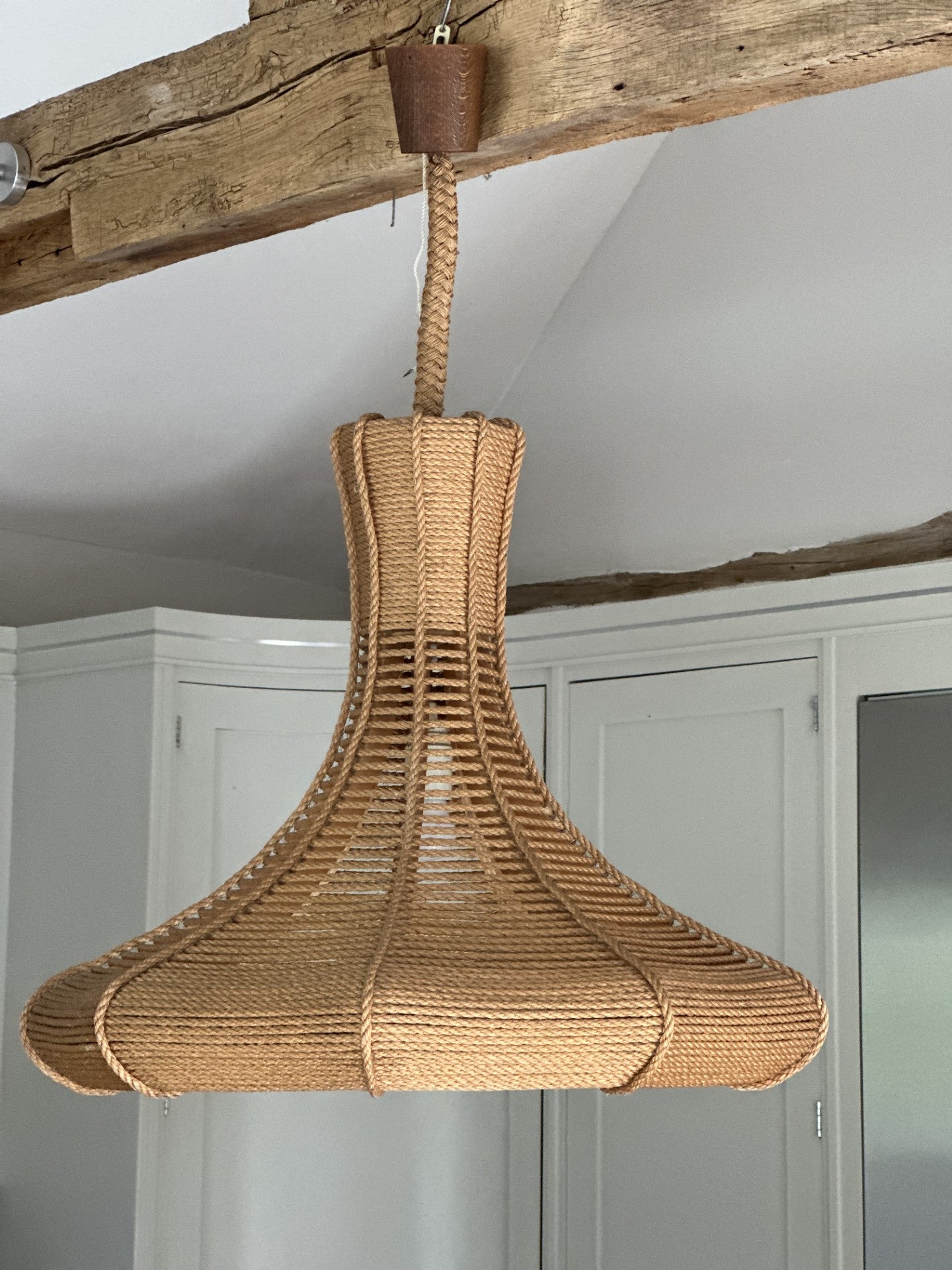 Extra Large Danish Nonagon Rope Pendant Light