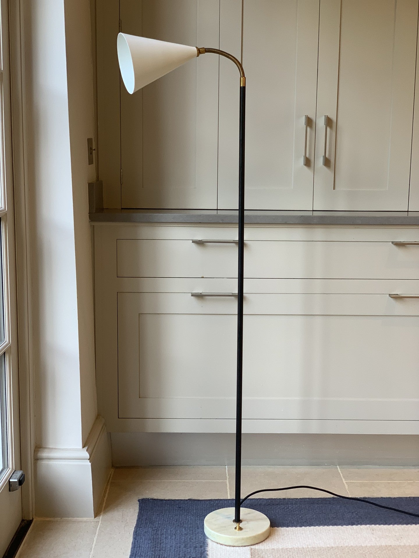 Italian Stilux 1950's Floor Lamps in Ivory