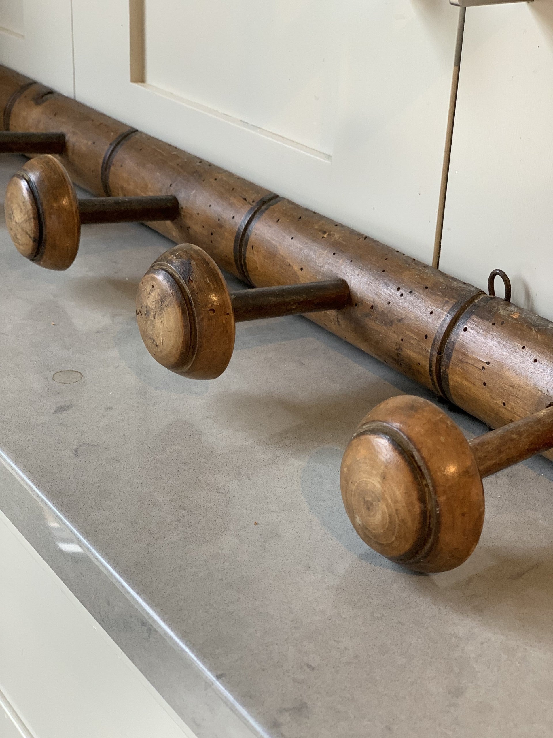 Large Long Faux Bamboo Coat ands Hat rack (6 peg)