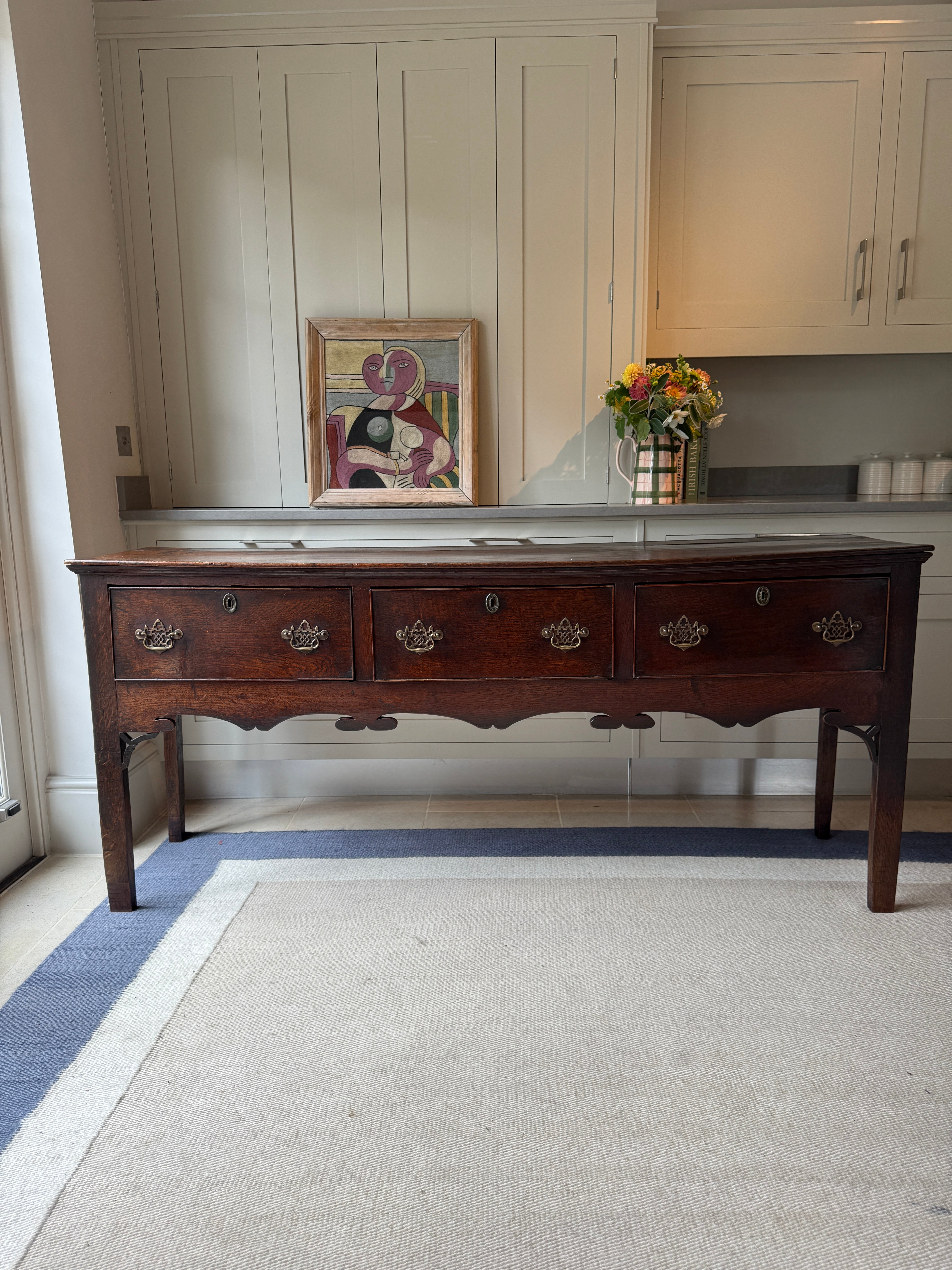 C18th Oak Dresser Base