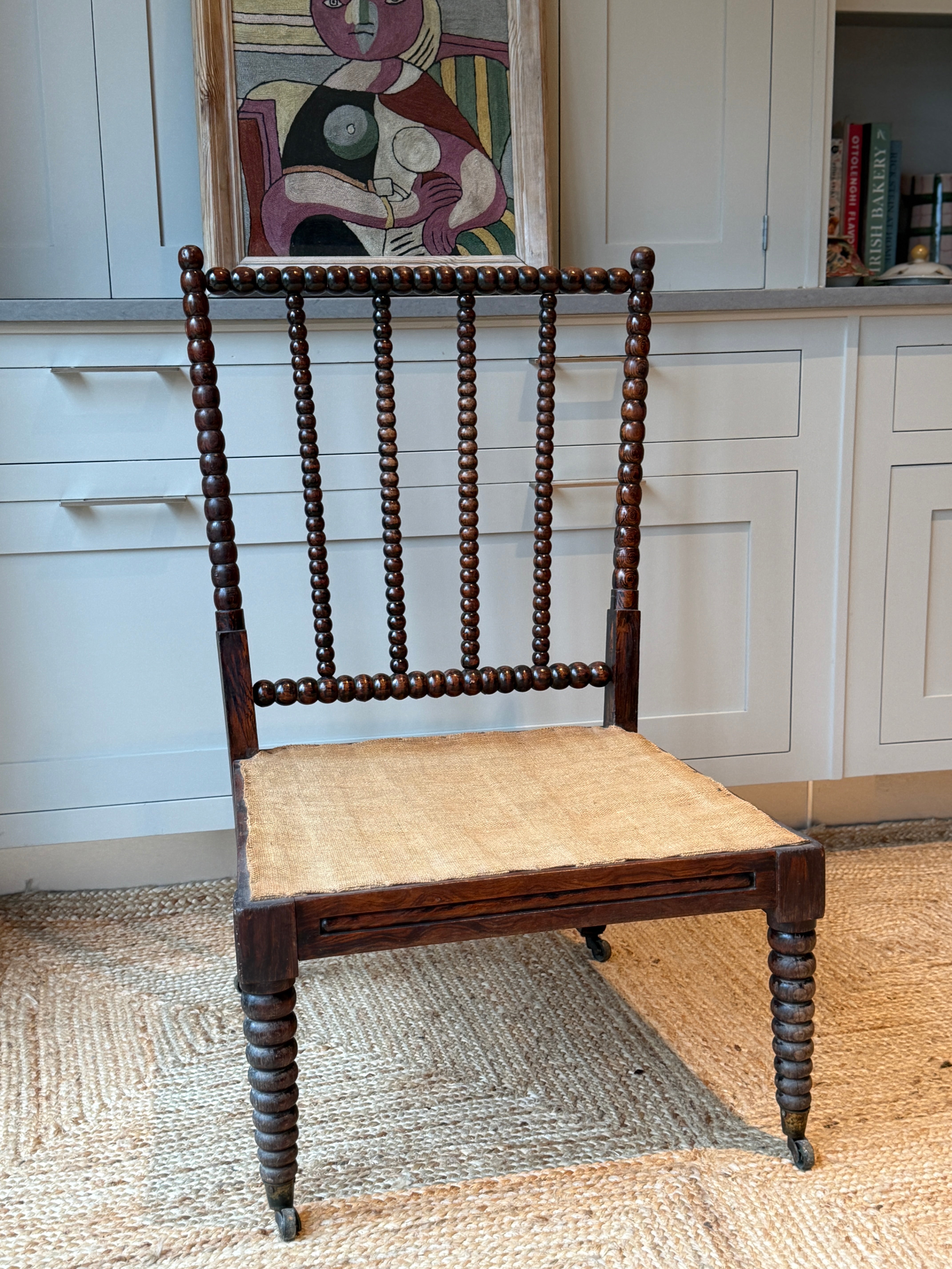 19th Century Bobbin slipper Chair