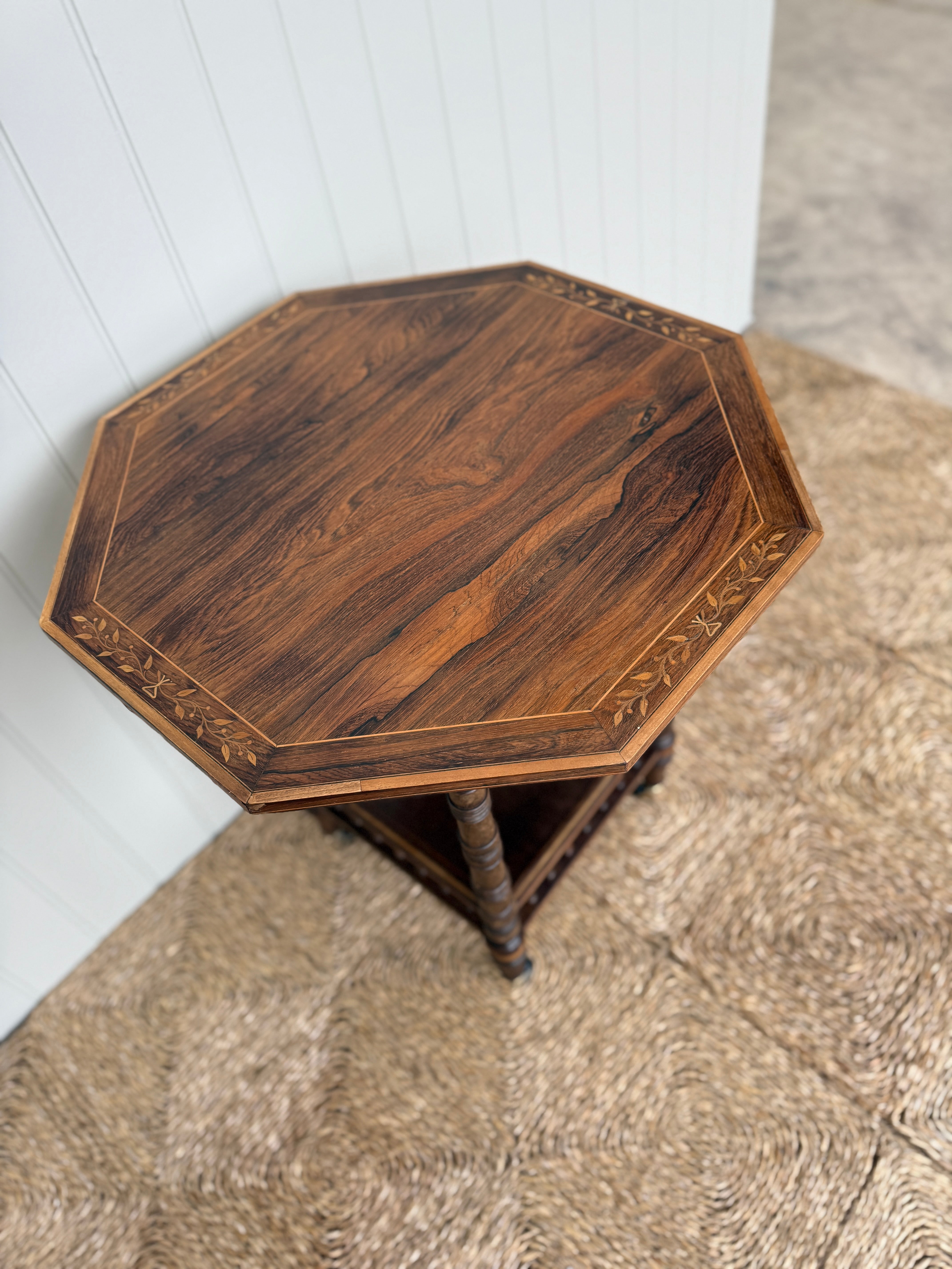 Aesthetic Movement Table with Marquetry Detail