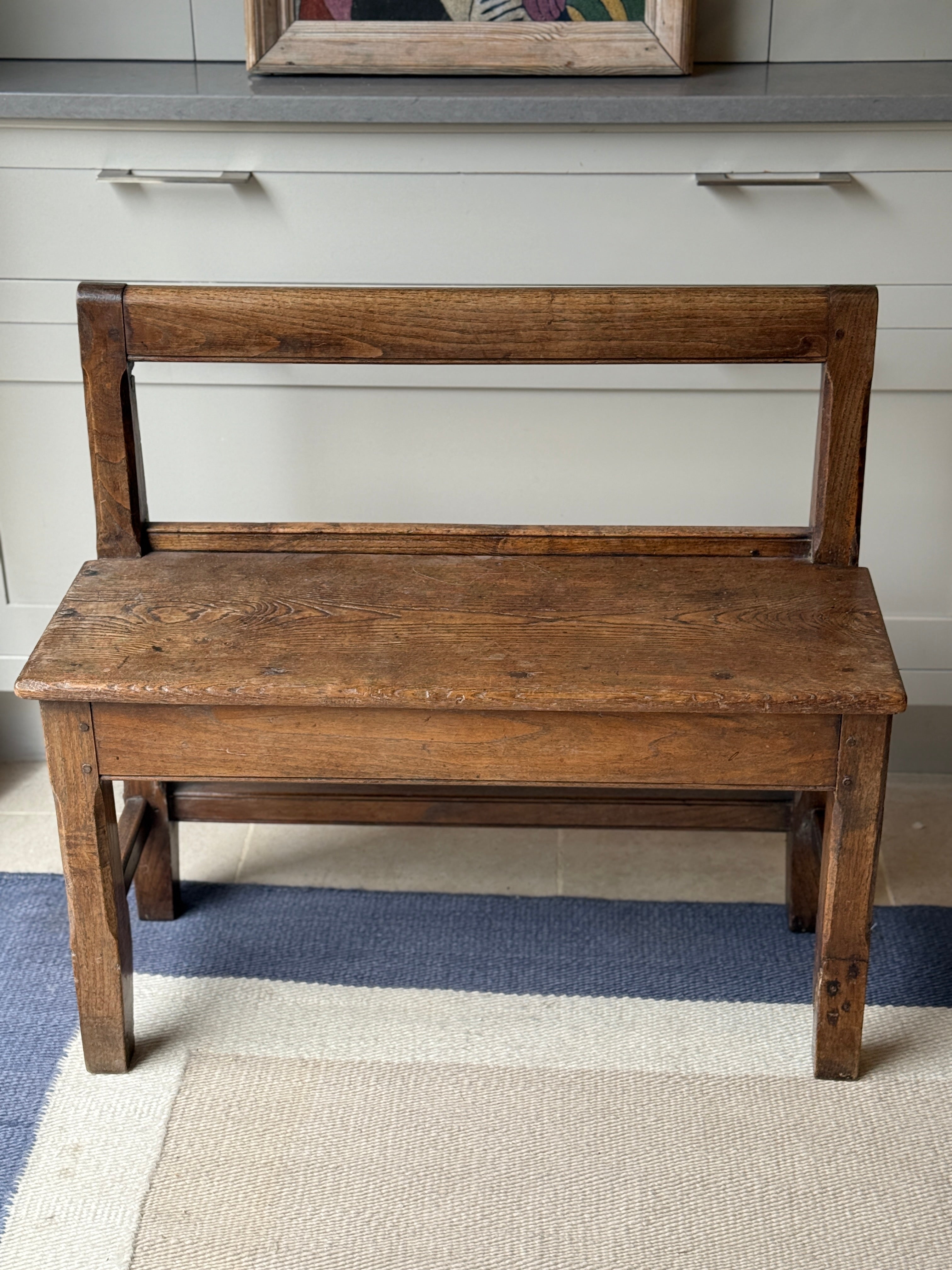 Small Antique Oak Bench